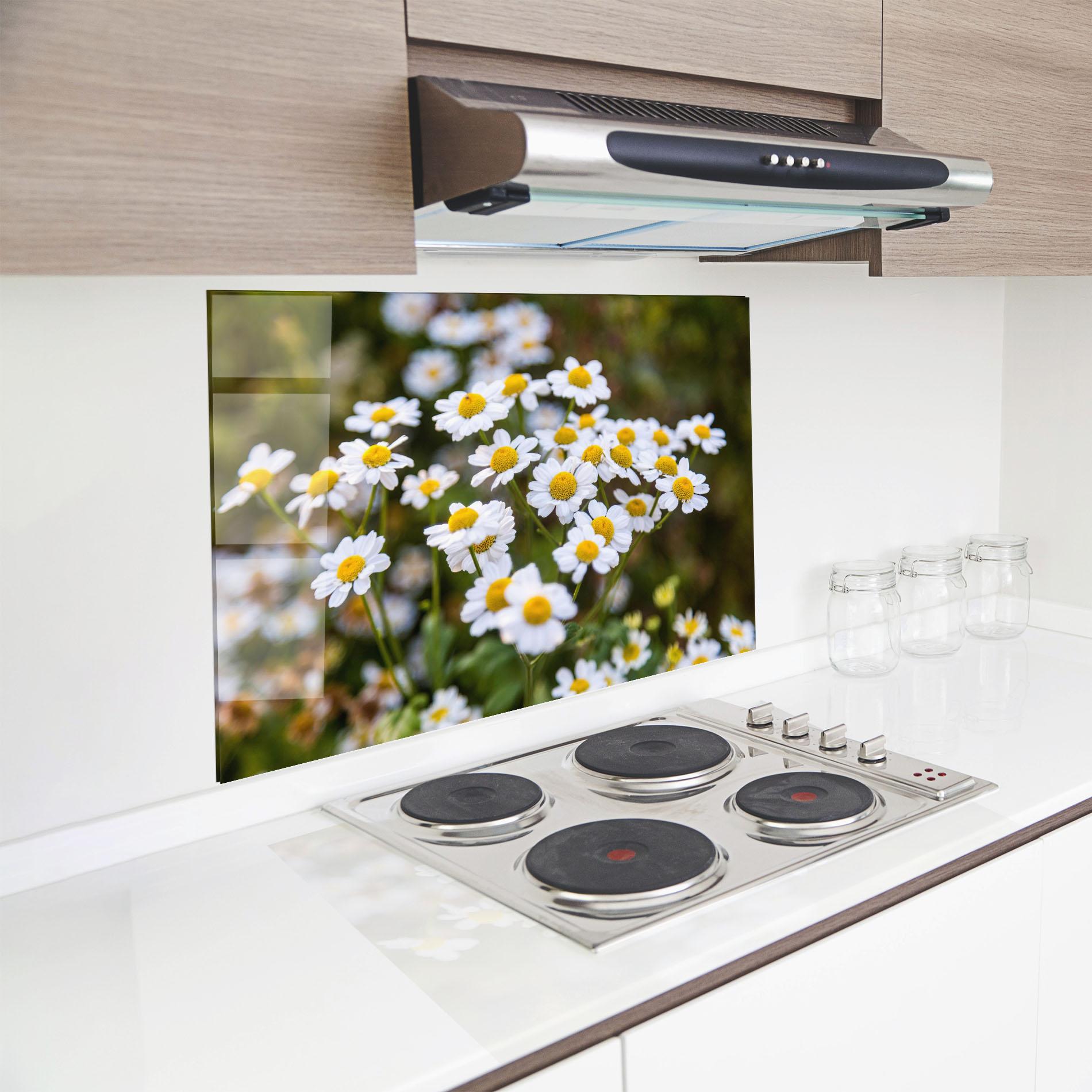 Panel Szklany do Kuchni Flowers Garden mockup 8