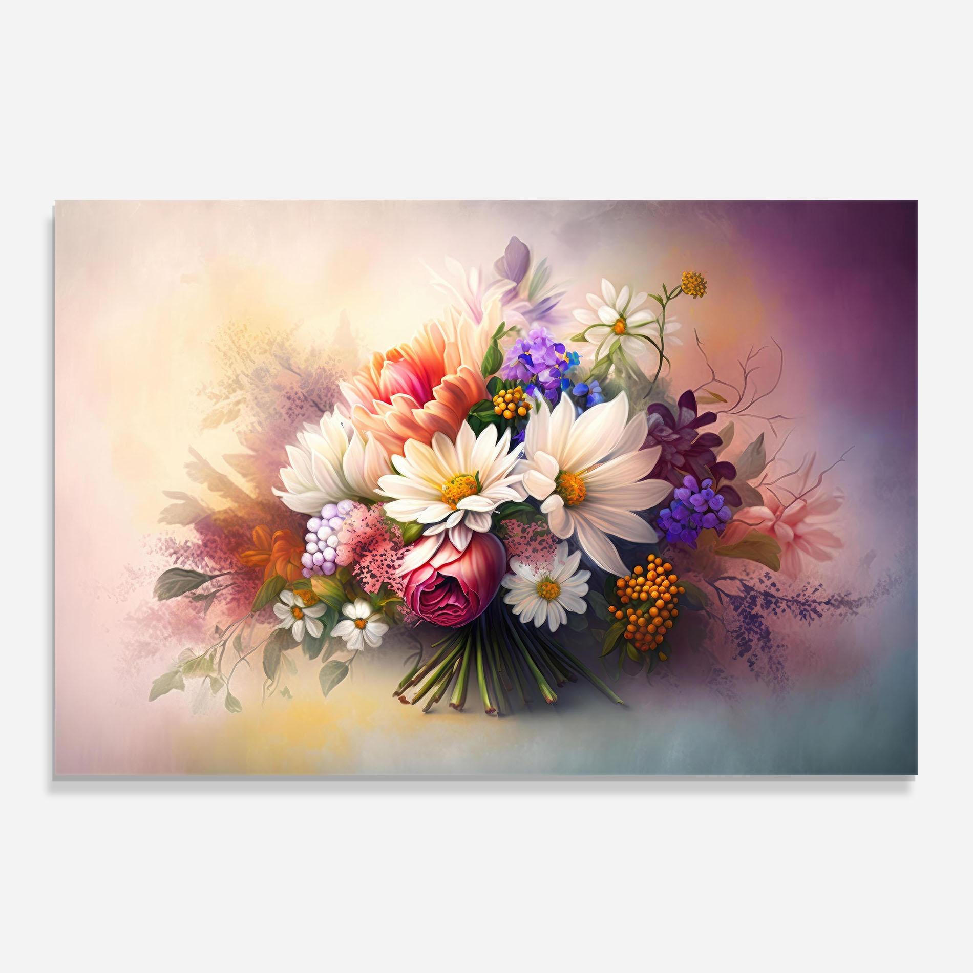 Panel Szklany do Kuchni Vecteezy_ai Generated Bouquet Of Fresh Spring Flowers On Light_23373362_865 mockup 0