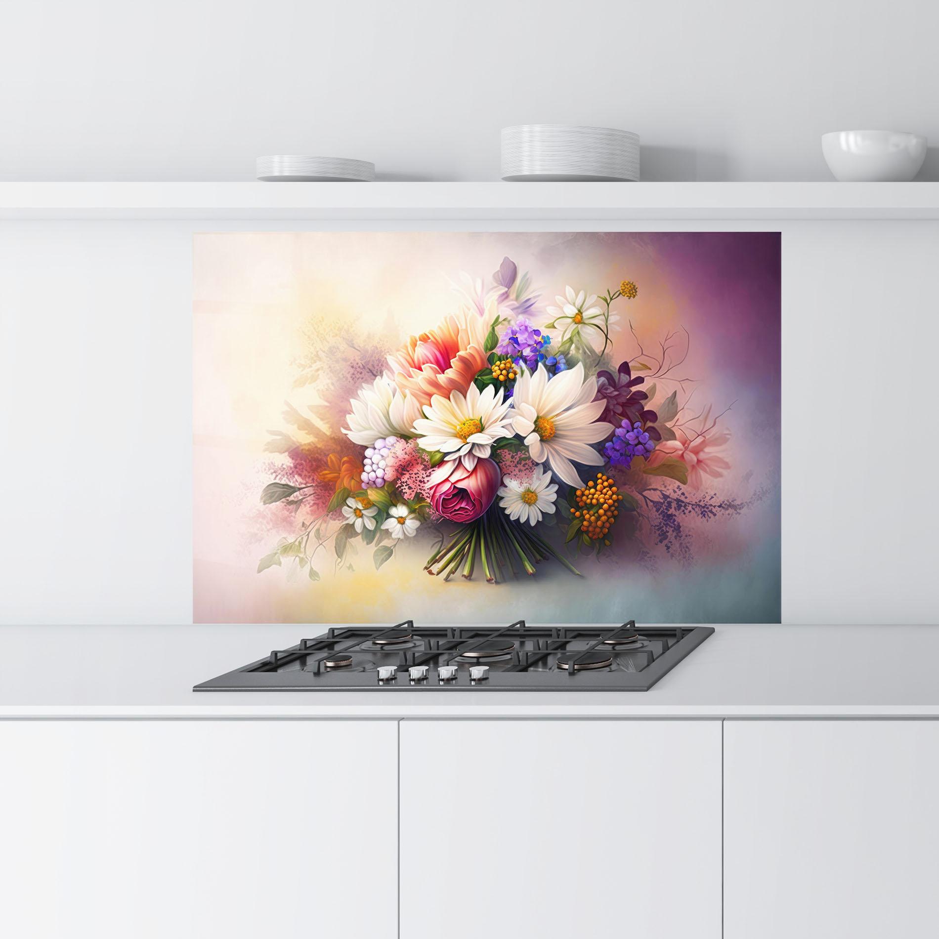 Panel Szklany do Kuchni Vecteezy_ai Generated Bouquet Of Fresh Spring Flowers On Light_23373362_865 mockup 9