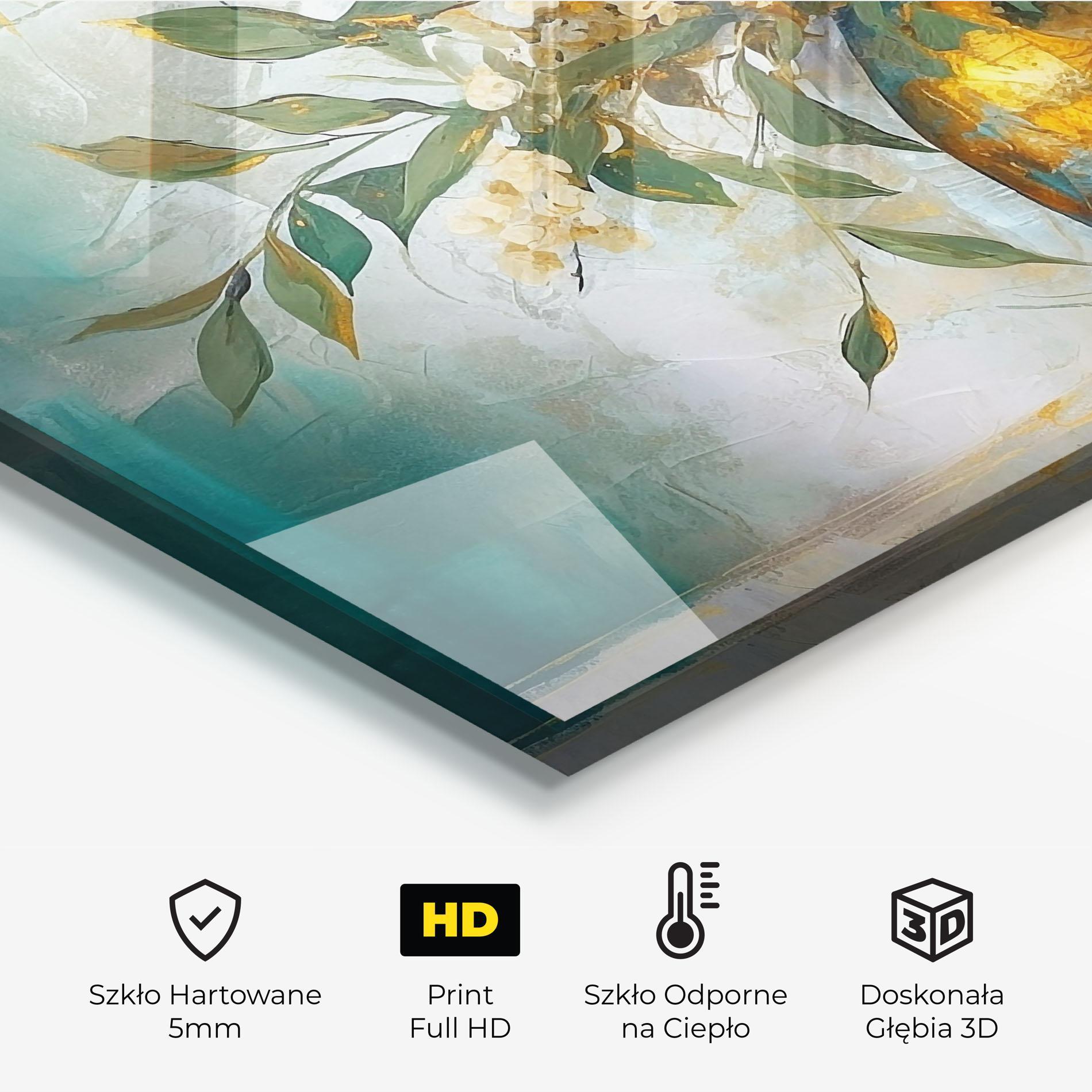 Panel Szklany do Kuchni Abstract Vase Art mockup 2