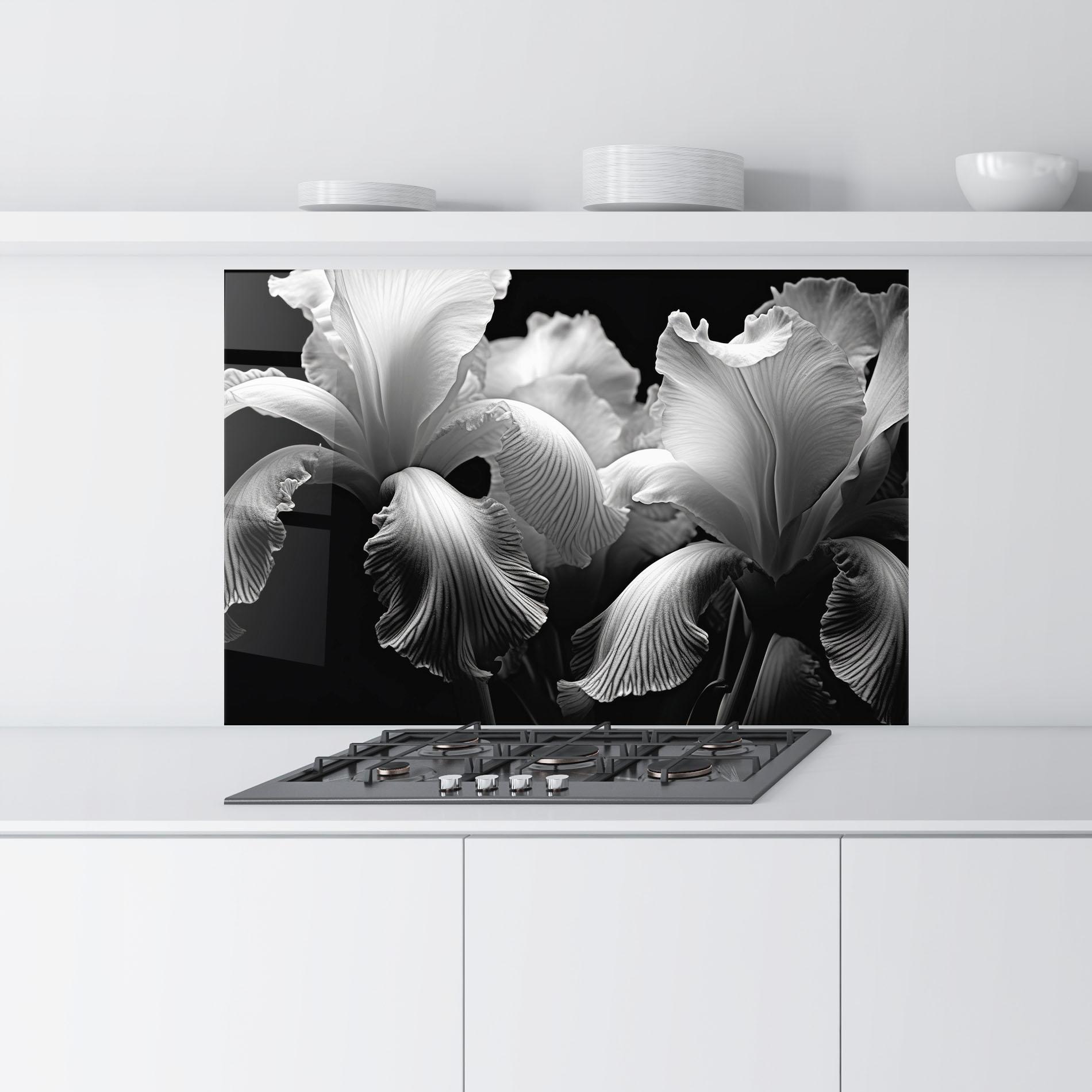 Panel Szklany do Kuchni Grey Iris mockup 9