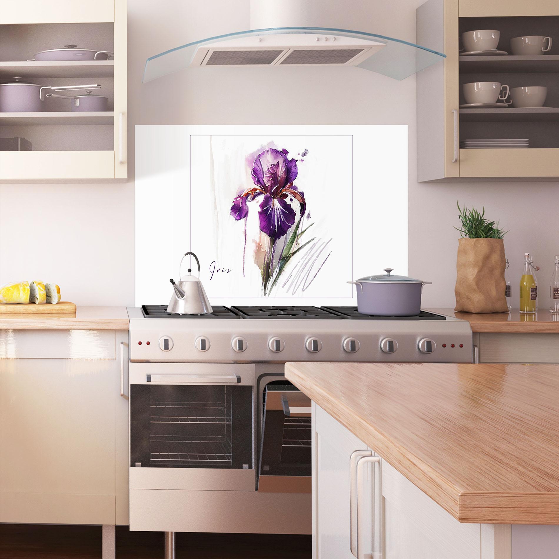 Panel Szklany do Kuchni Iris Art mockup 1