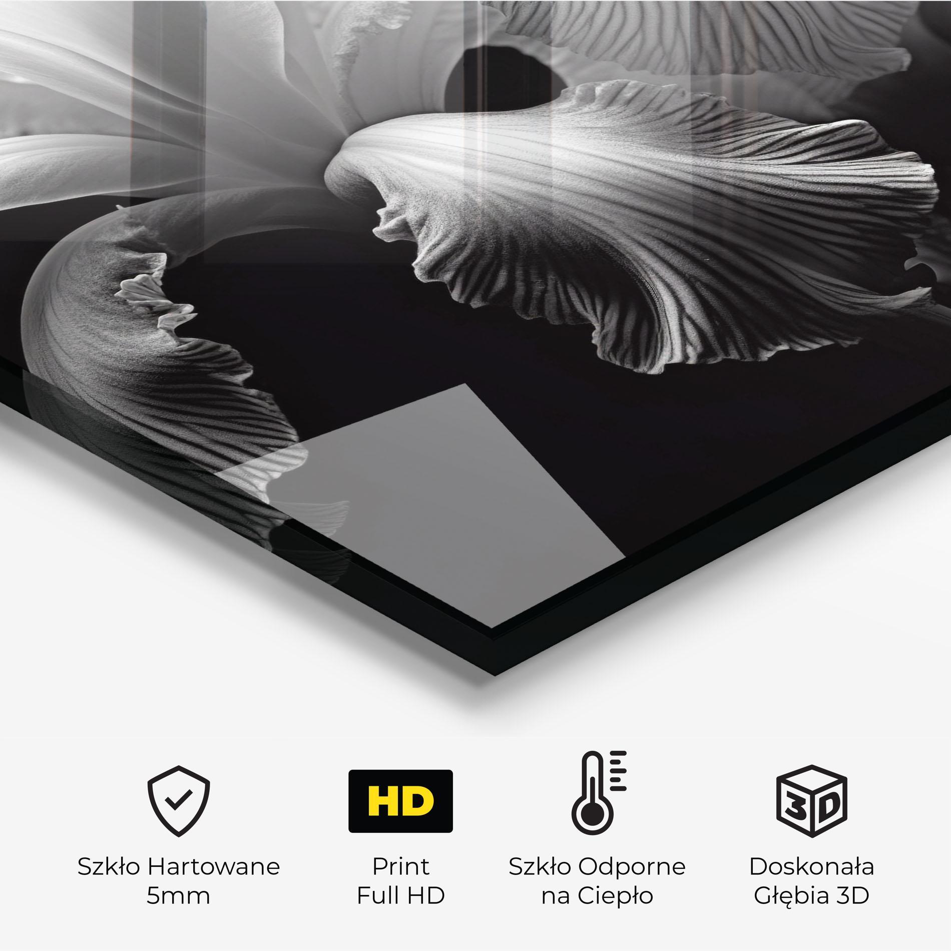 Panel Szklany do Kuchni Grey Iris mockup 2