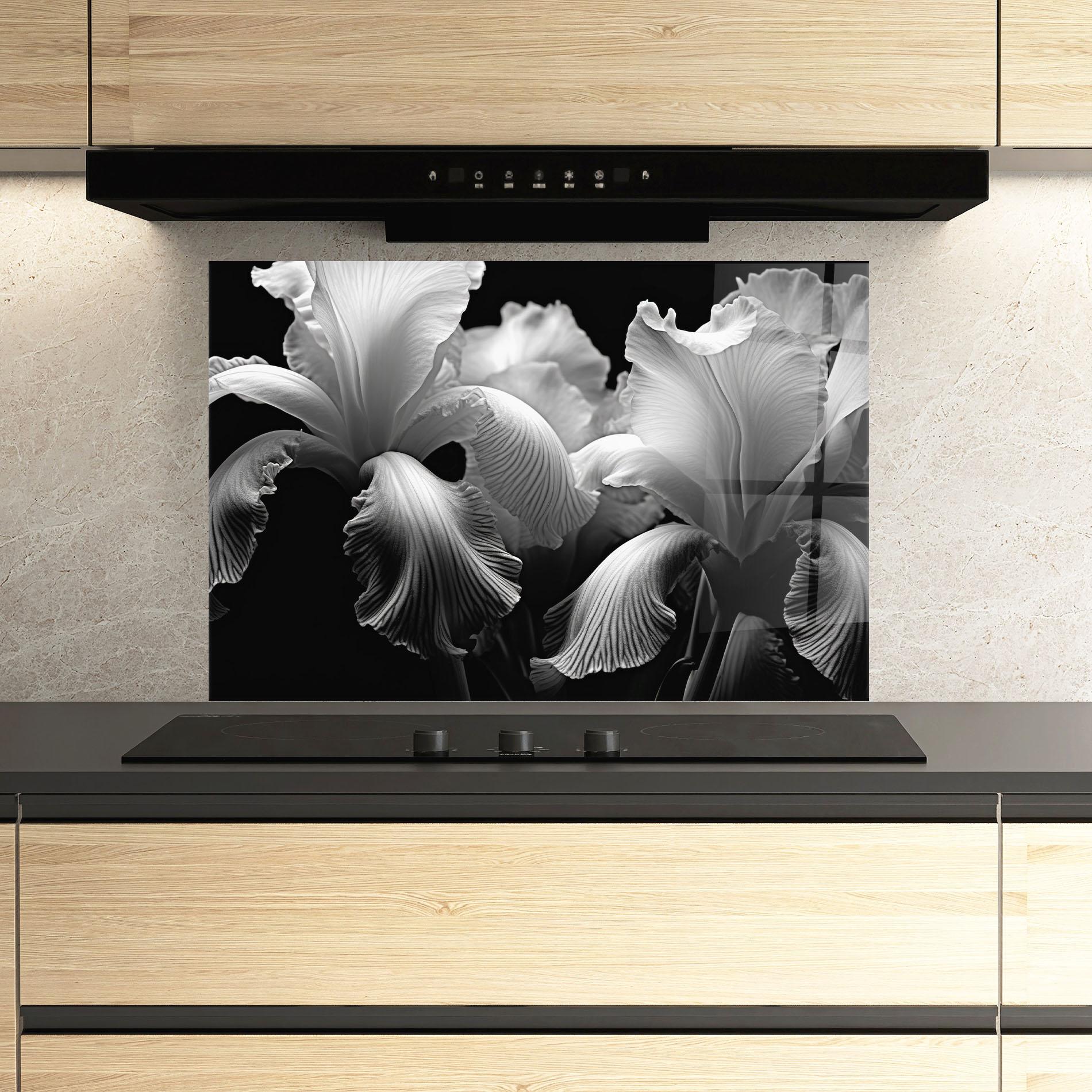 Panel Szklany do Kuchni Grey Iris mockup 3