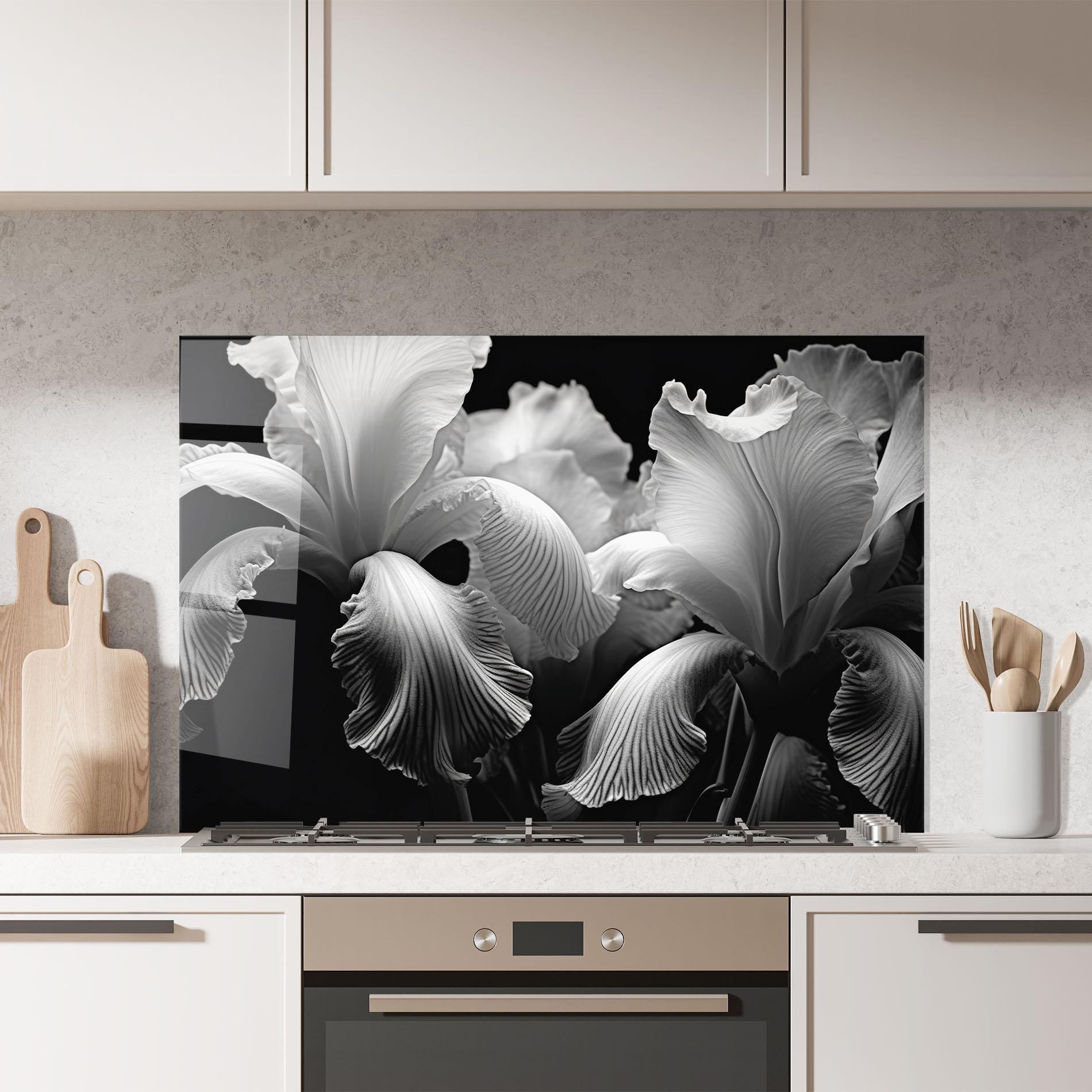 Panel Szklany do Kuchni Grey Iris mockup 7