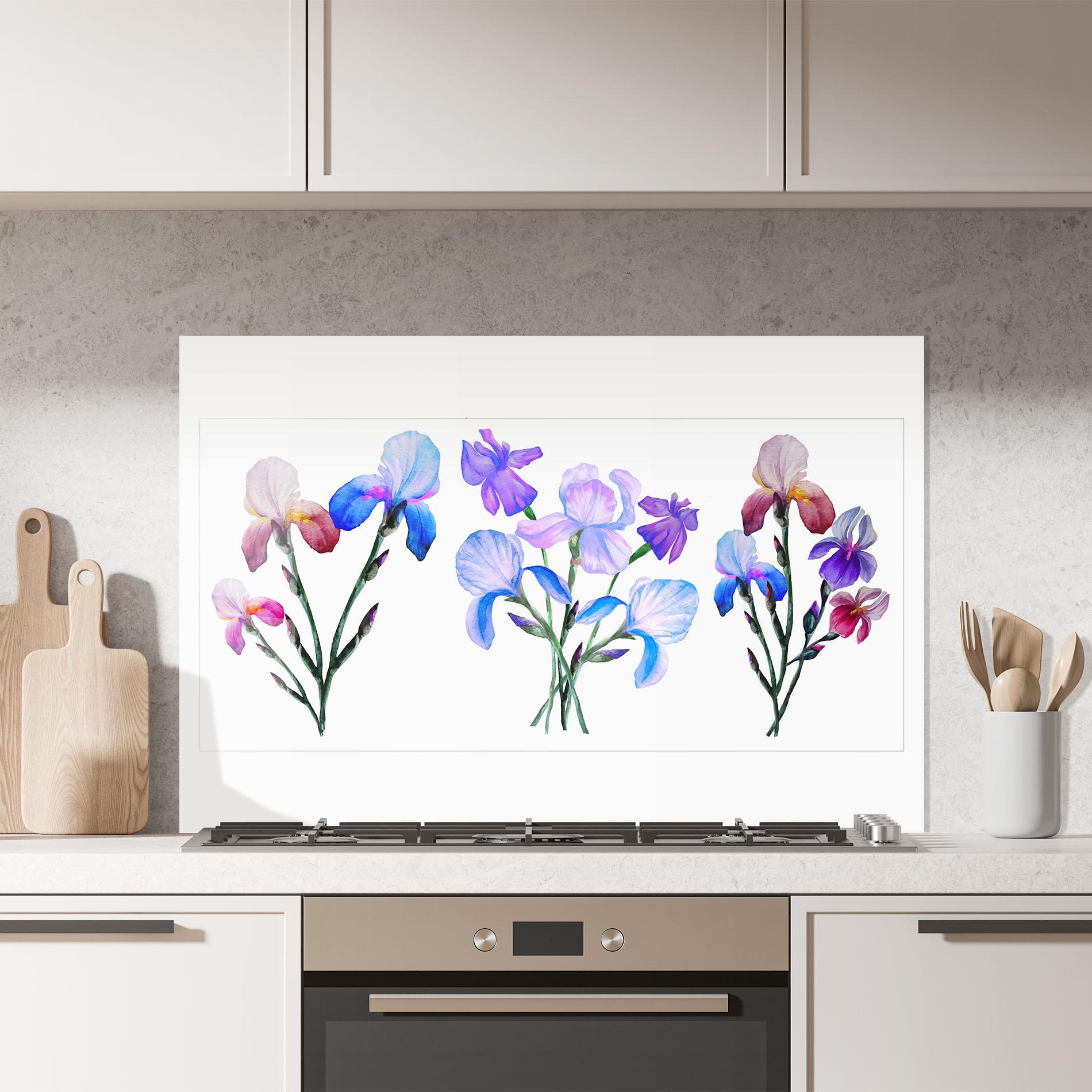 Panel Szklany do Kuchni Iris Set mockup 7