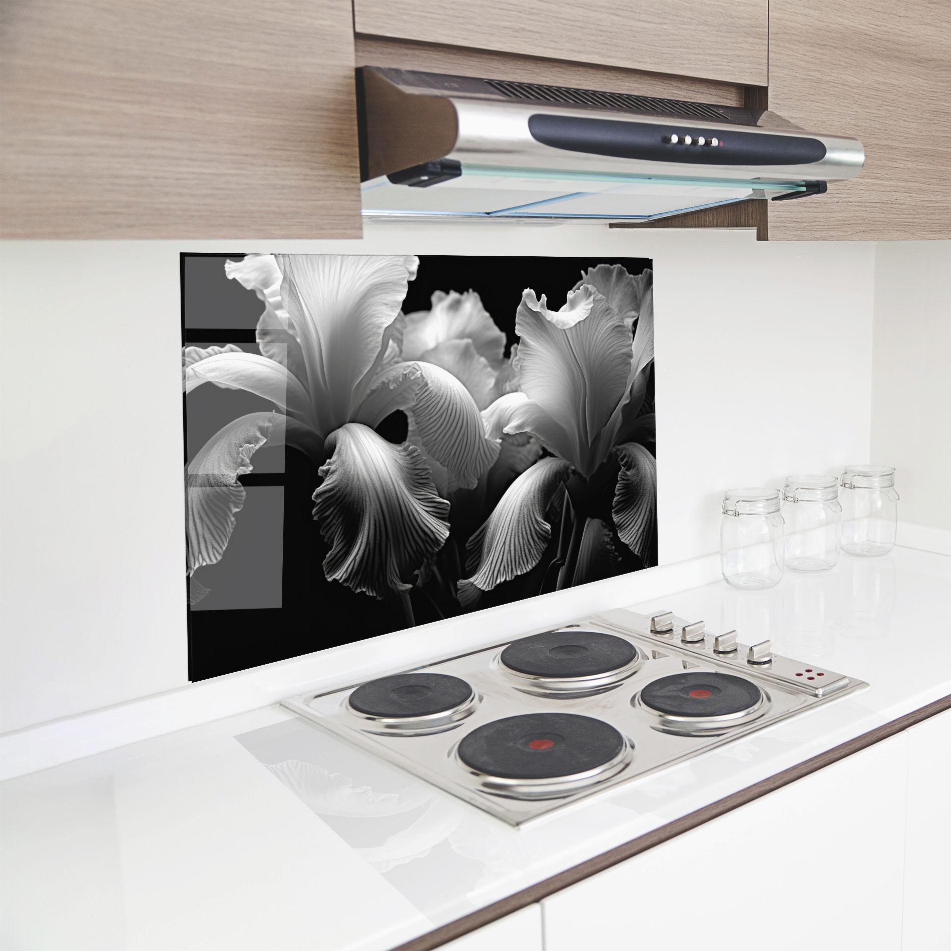 Panel Szklany do Kuchni Grey Iris mockup 8