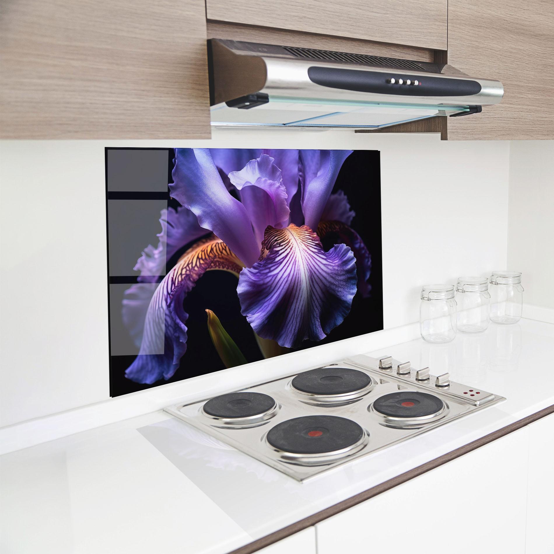 Panel Szklany do Kuchni Iris Beautiful Close Up mockup 8