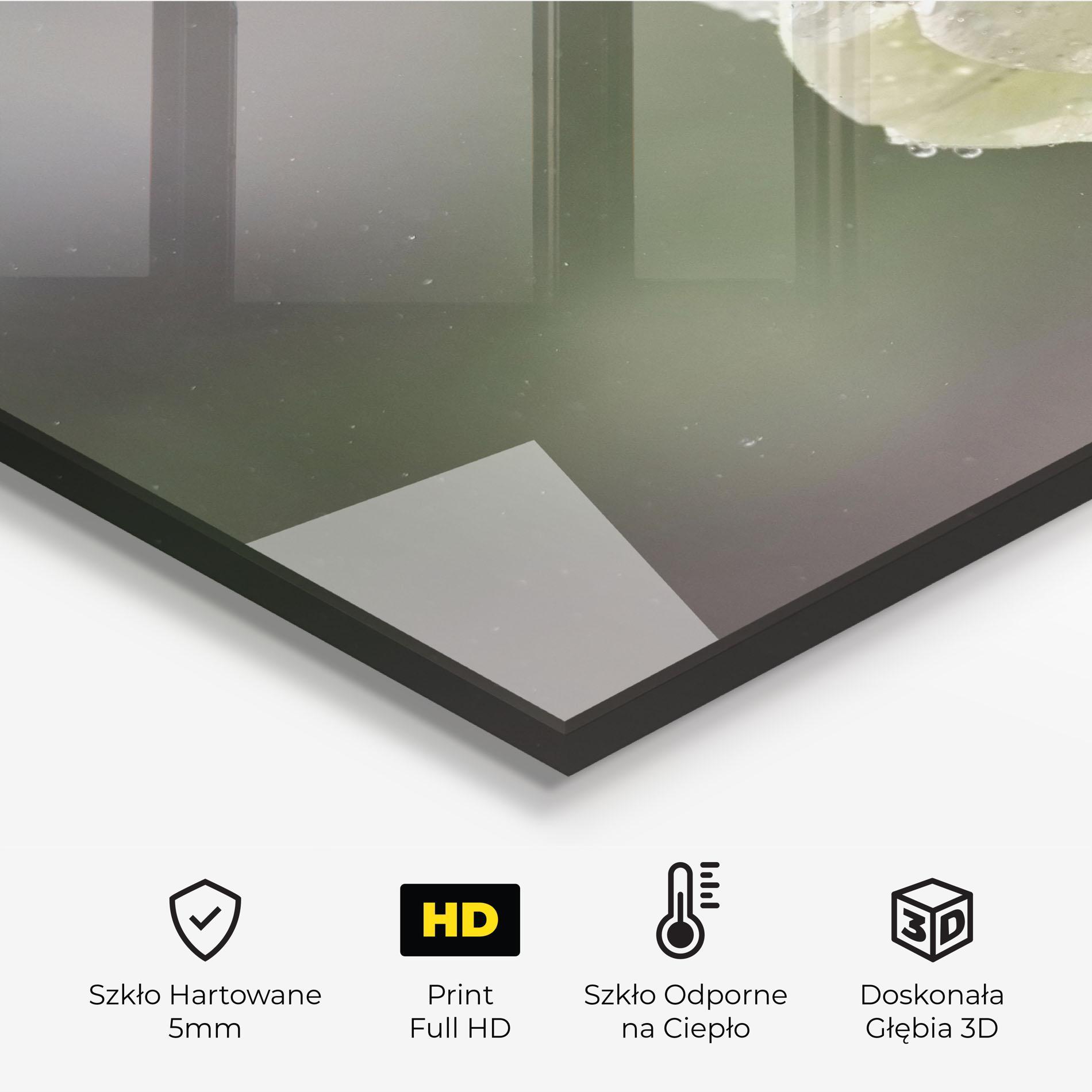 Panel Szklany do Kuchni White Single Tulip mockup 2