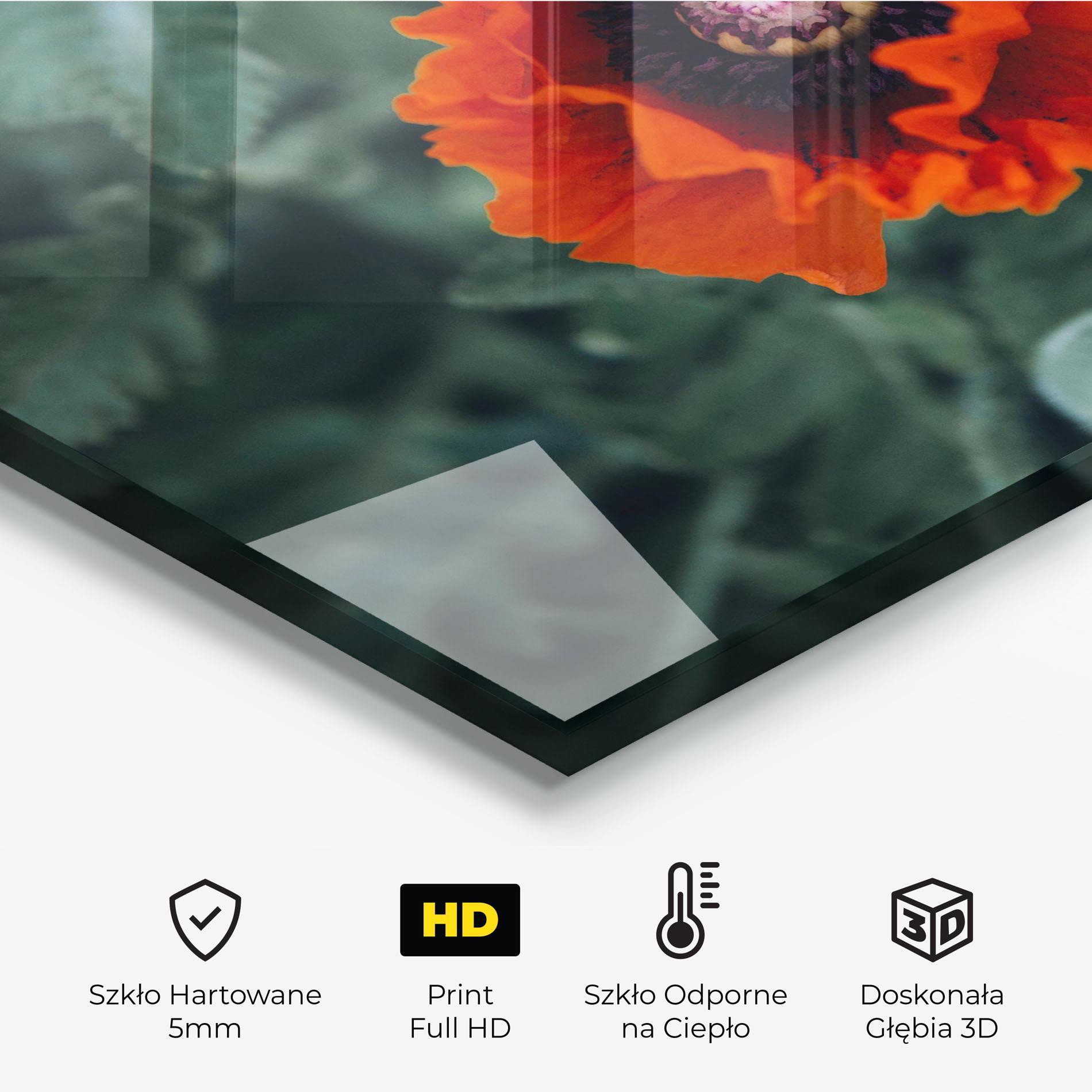 Panel Szklany do Kuchni Poppy From The Garden mockup 2