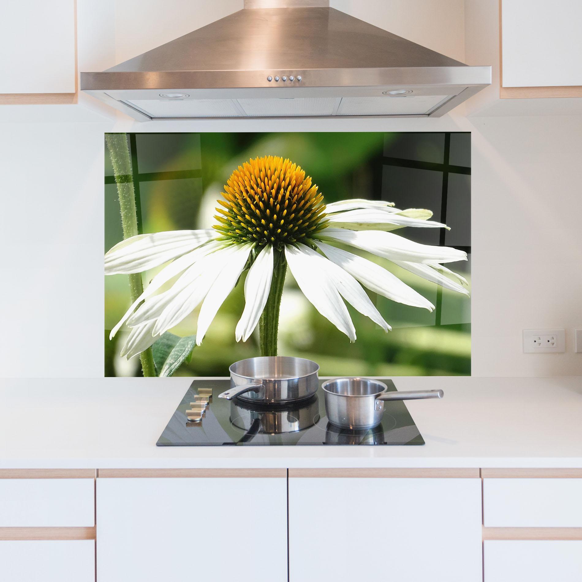 Panel Szklany do Kuchni Green Daisy mockup 5