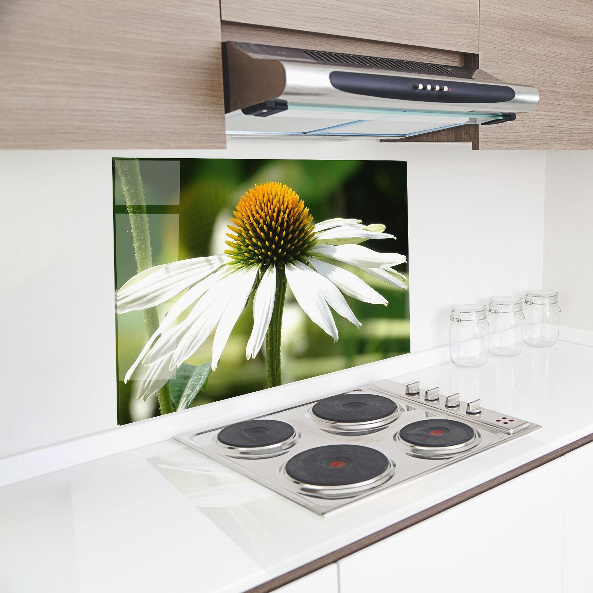 Panel Szklany do Kuchni Green Daisy mockup 8