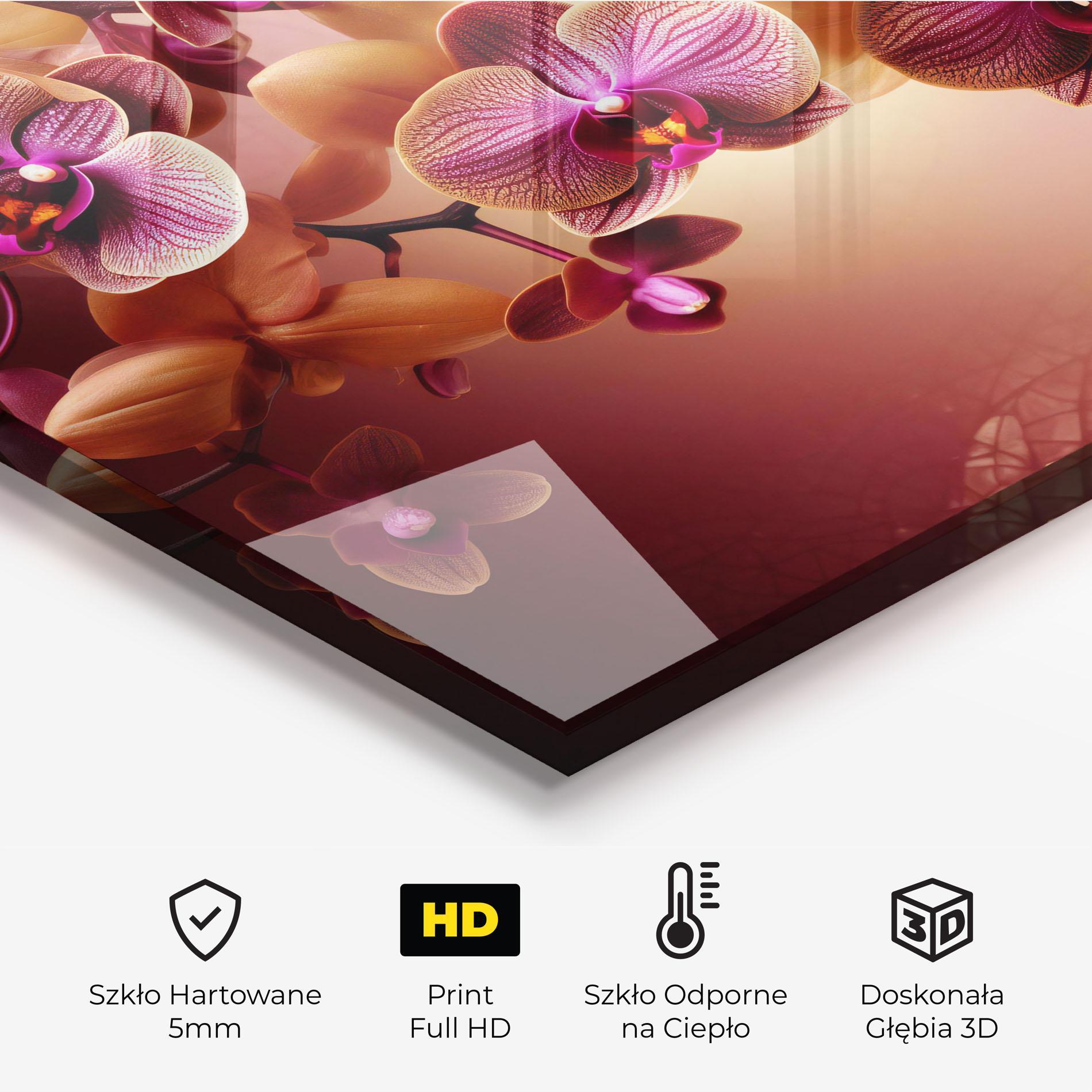 Panel Szklany do Kuchni Purple Cream Orchid mockup 2