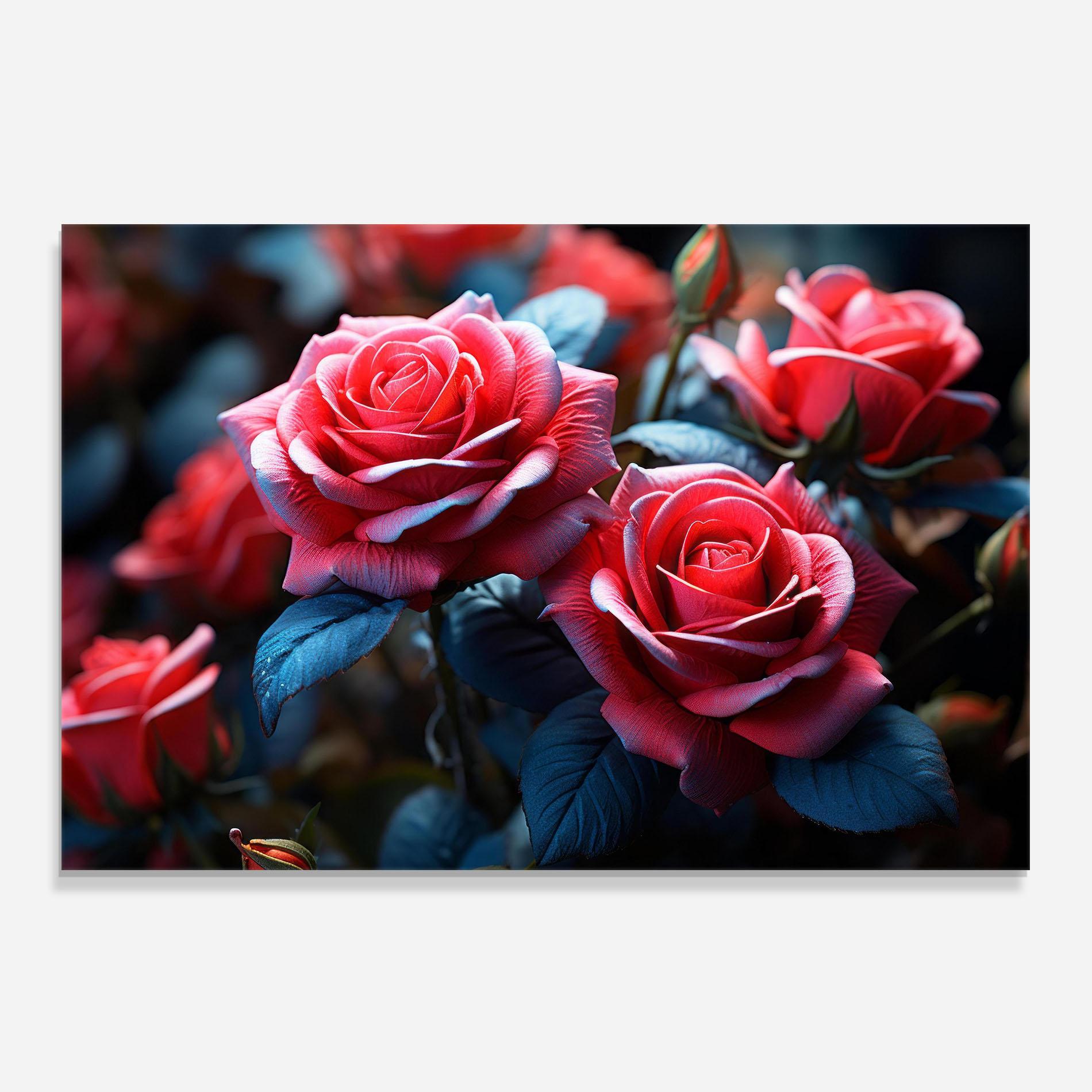 Panel Szklany do Kuchni Dark Pink Rose mockup 0
