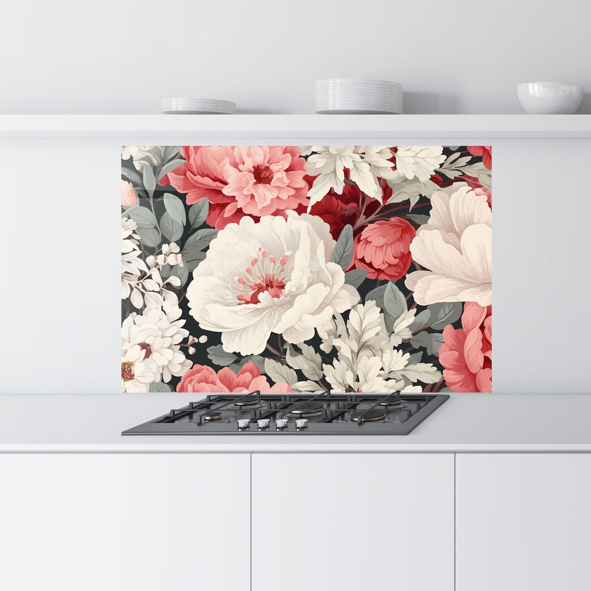 Panel Szklany do Kuchni Cream Pink Rose mockup 9