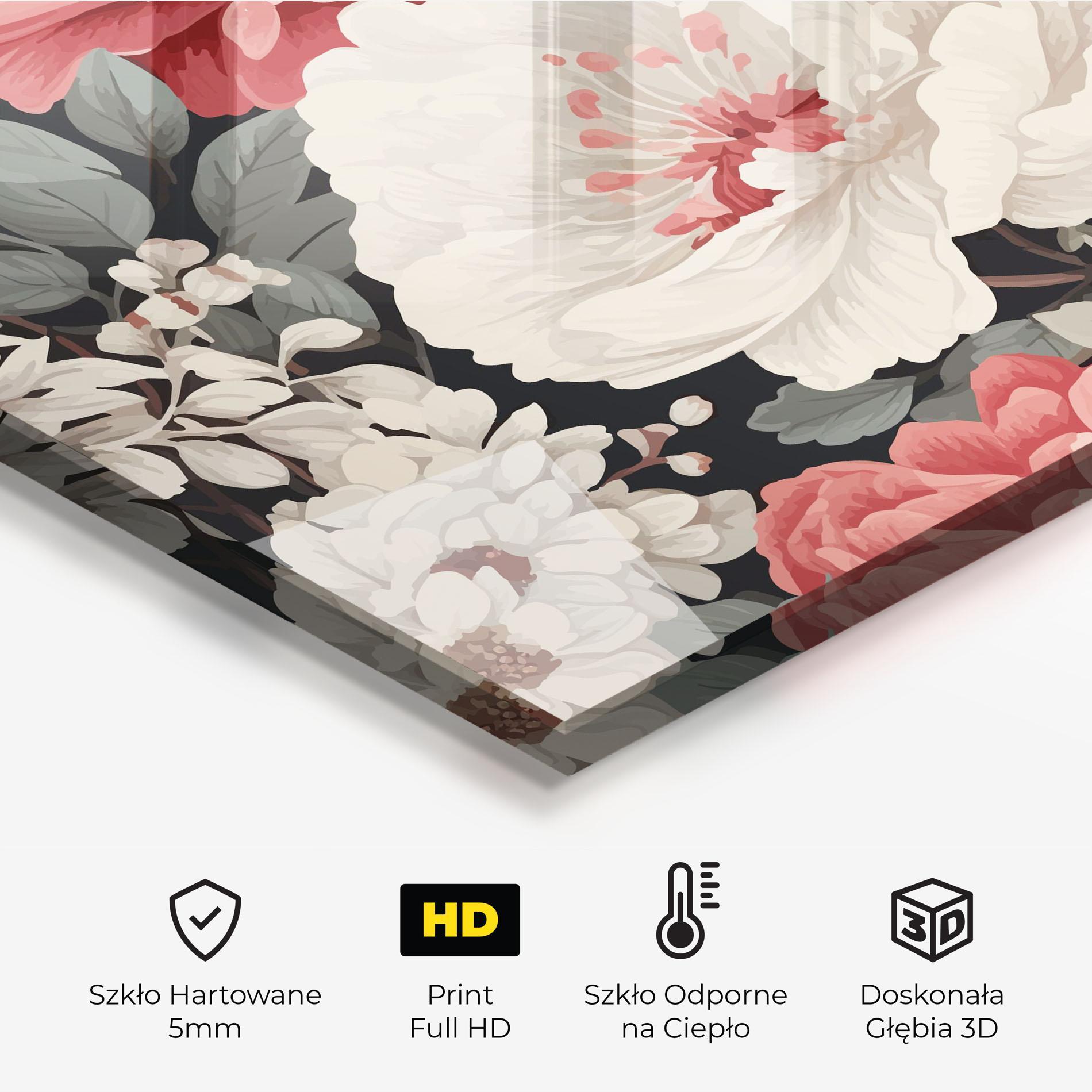 Panel Szklany do Kuchni Cream Pink Rose mockup 2