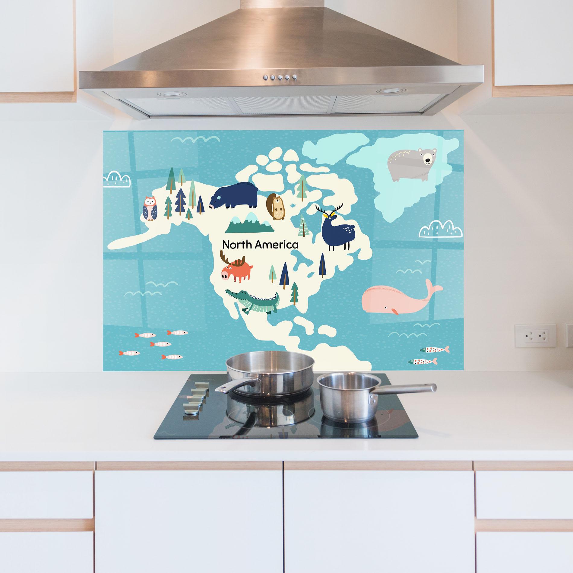 Panel Szklany do Kuchni North America mockup 5