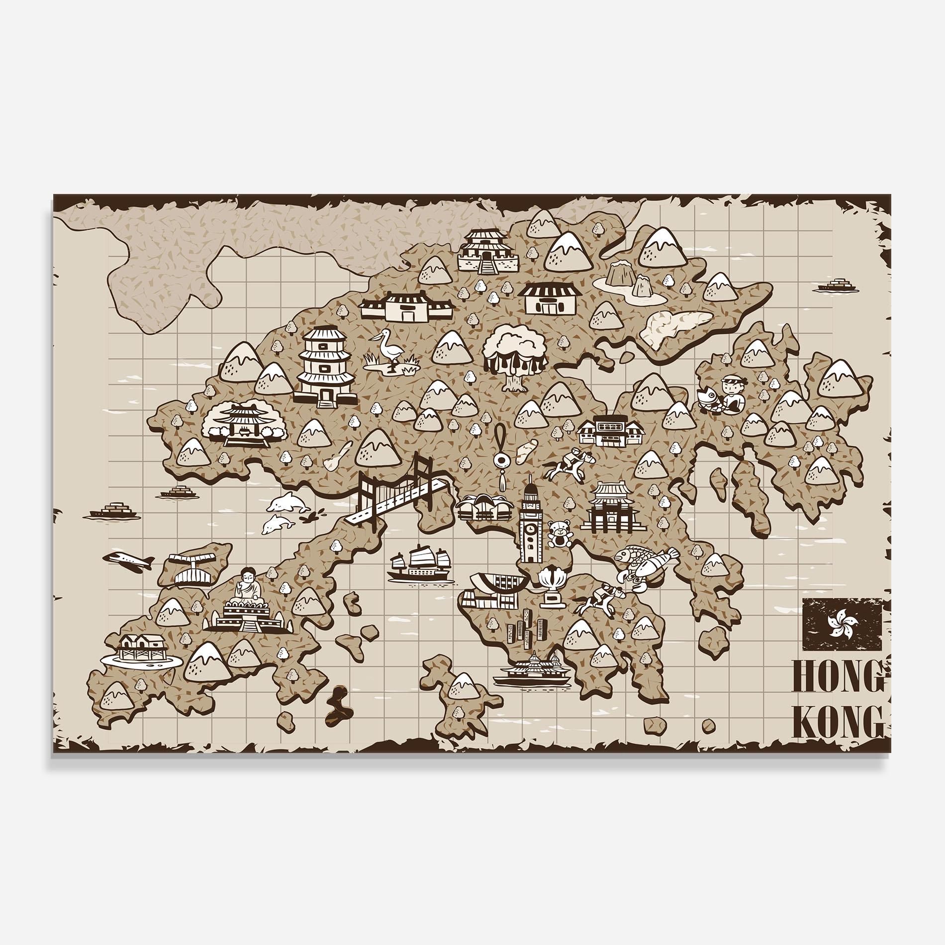 Panel Szklany do Kuchni Hong Kong mockup 0