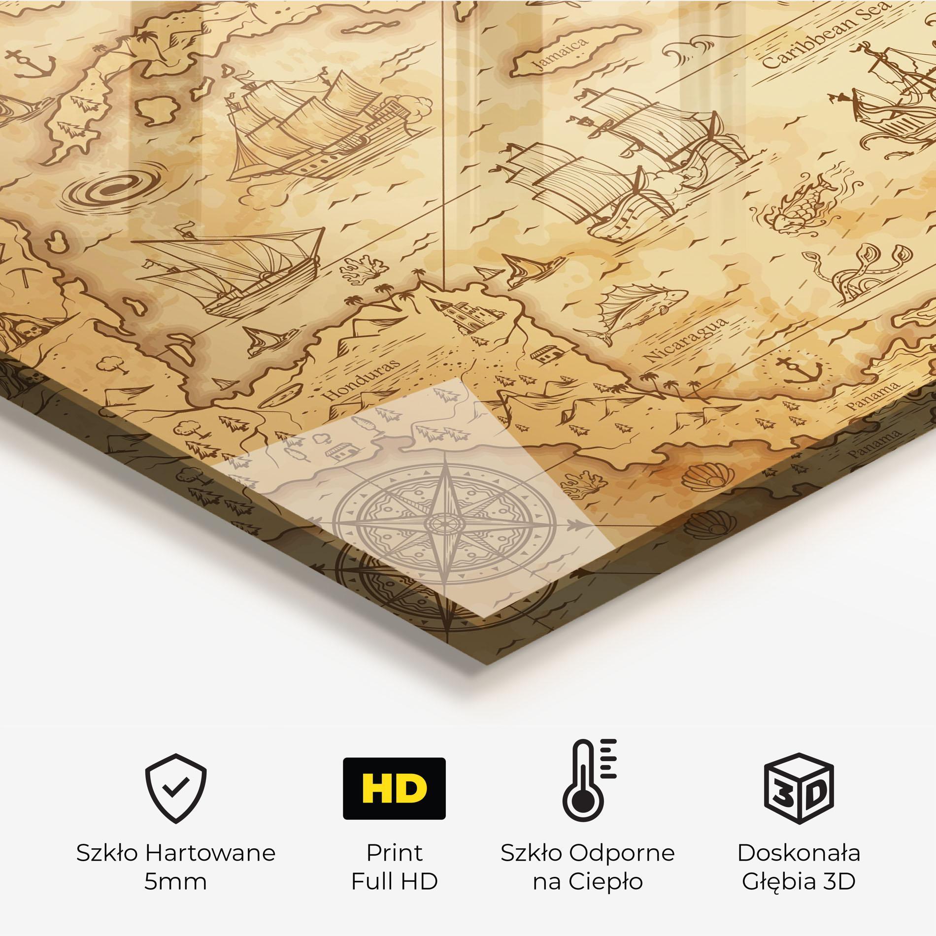 Panel Szklany do Kuchni Caribbean Sea mockup 2