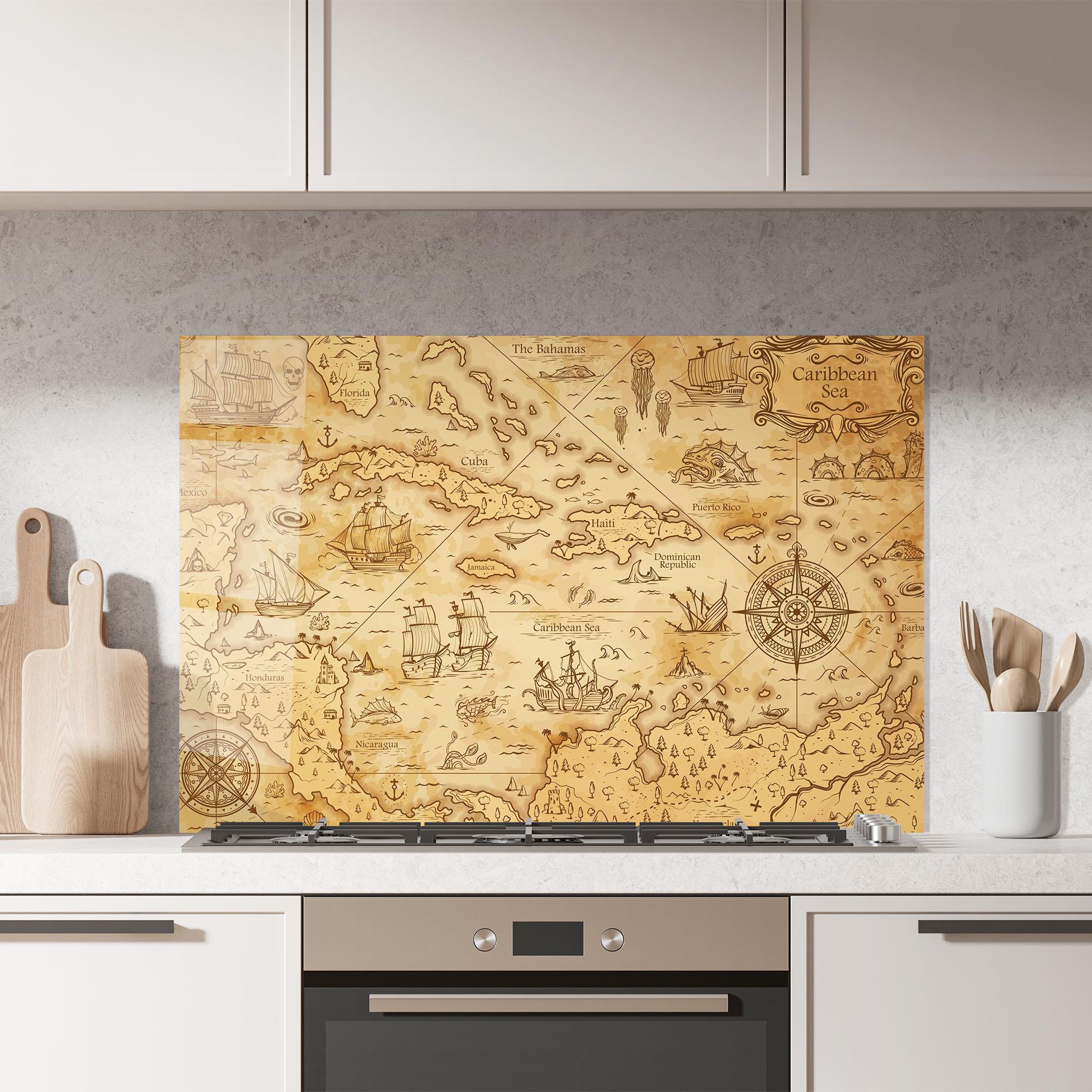 Panel Szklany do Kuchni Caribbean Sea mockup 7