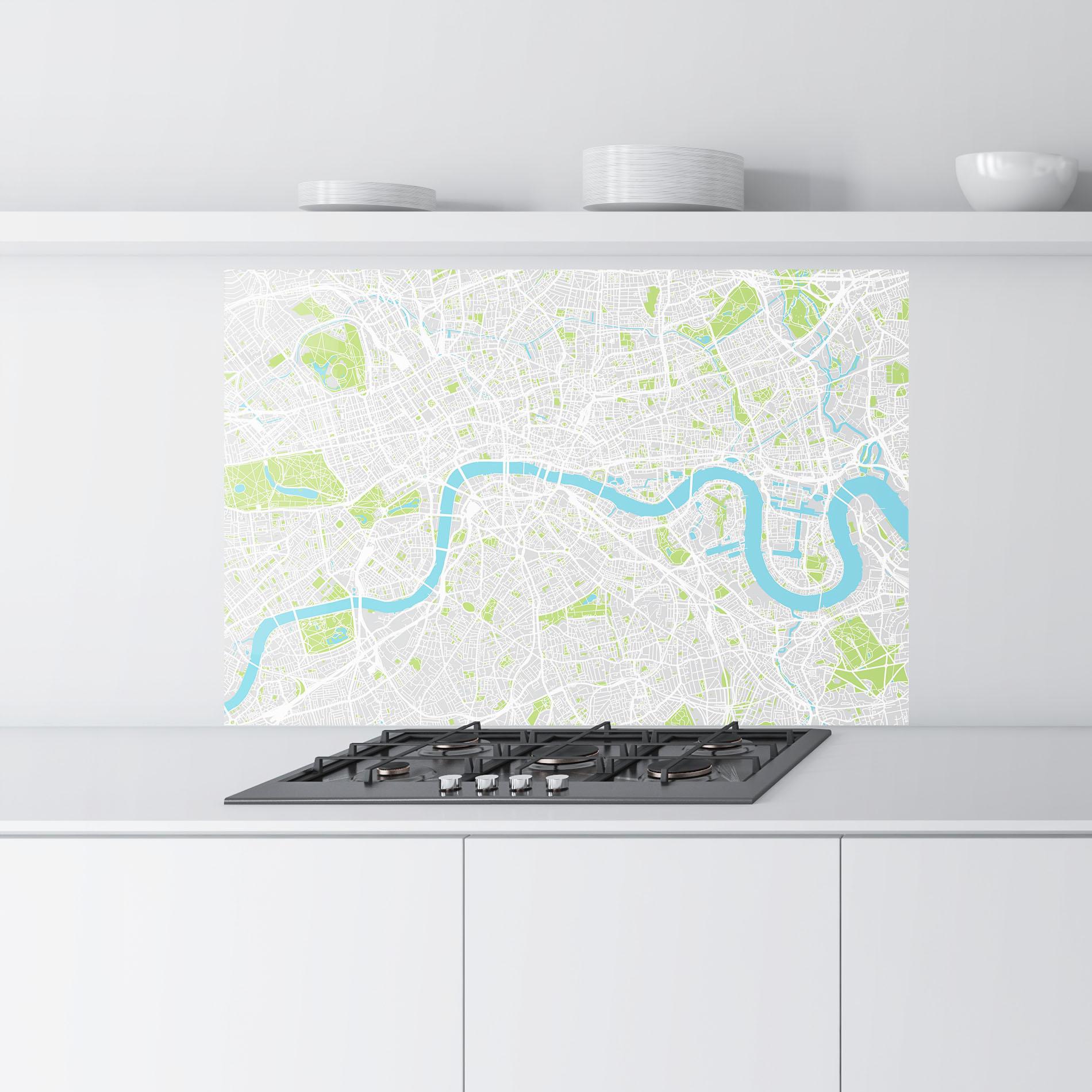 Panel Szklany do Kuchni City Color Map mockup 9