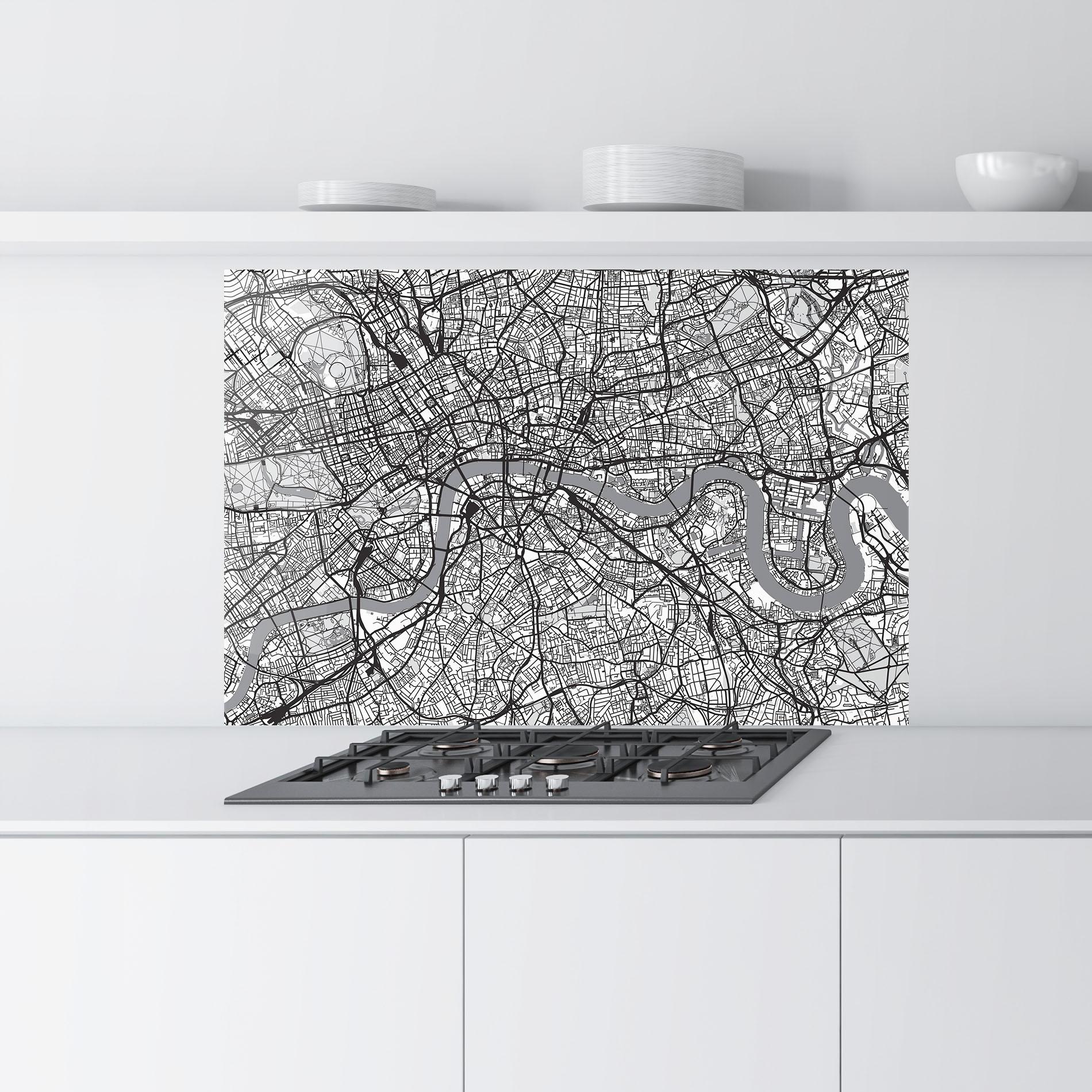 Panel Szklany do Kuchni City Map mockup 9
