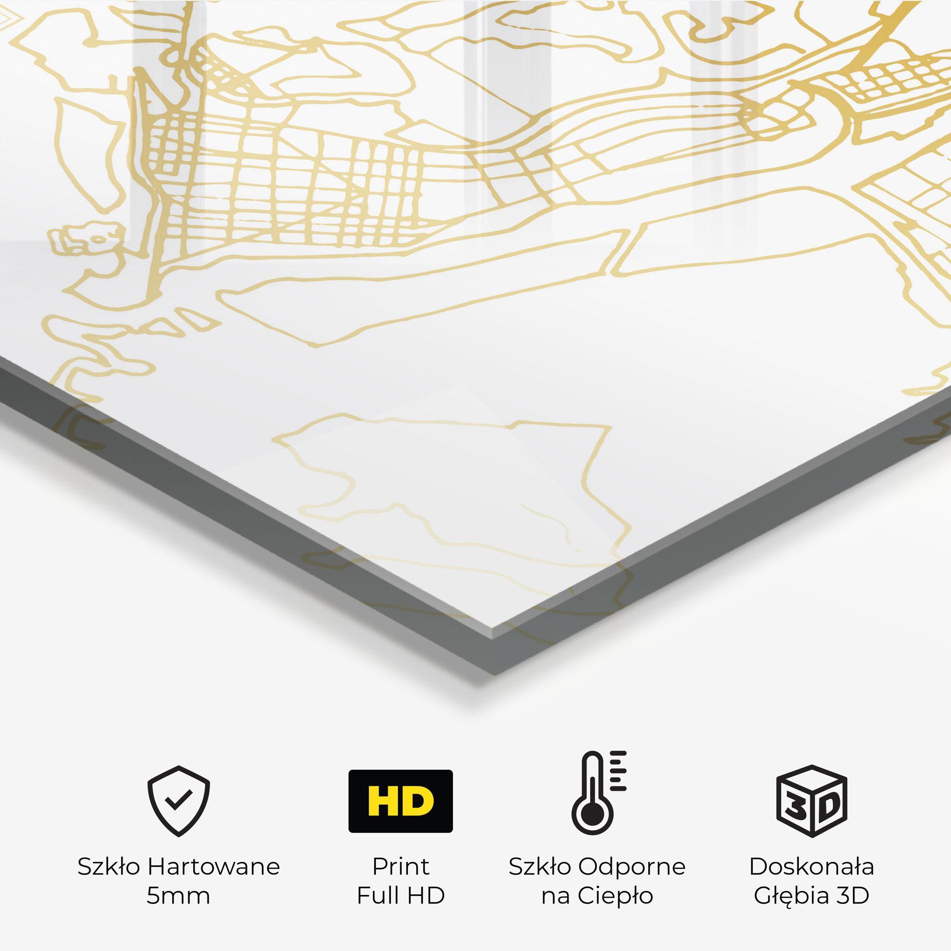 Panel Szklany do Kuchni Abu Dhabi Map mockup 2