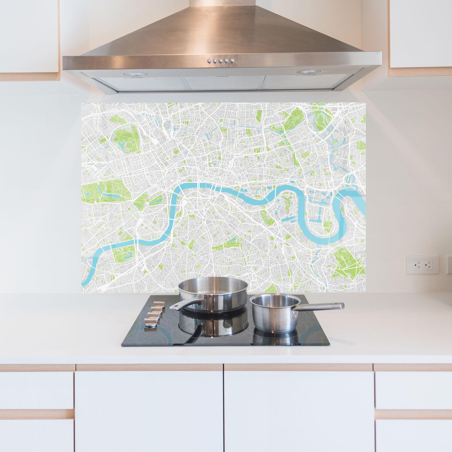Panel Szklany do Kuchni City Color Map mockup 5