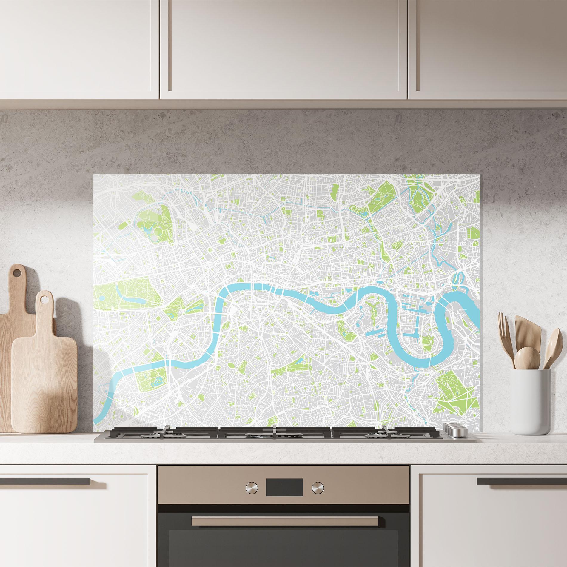 Panel Szklany do Kuchni City Color Map mockup 7