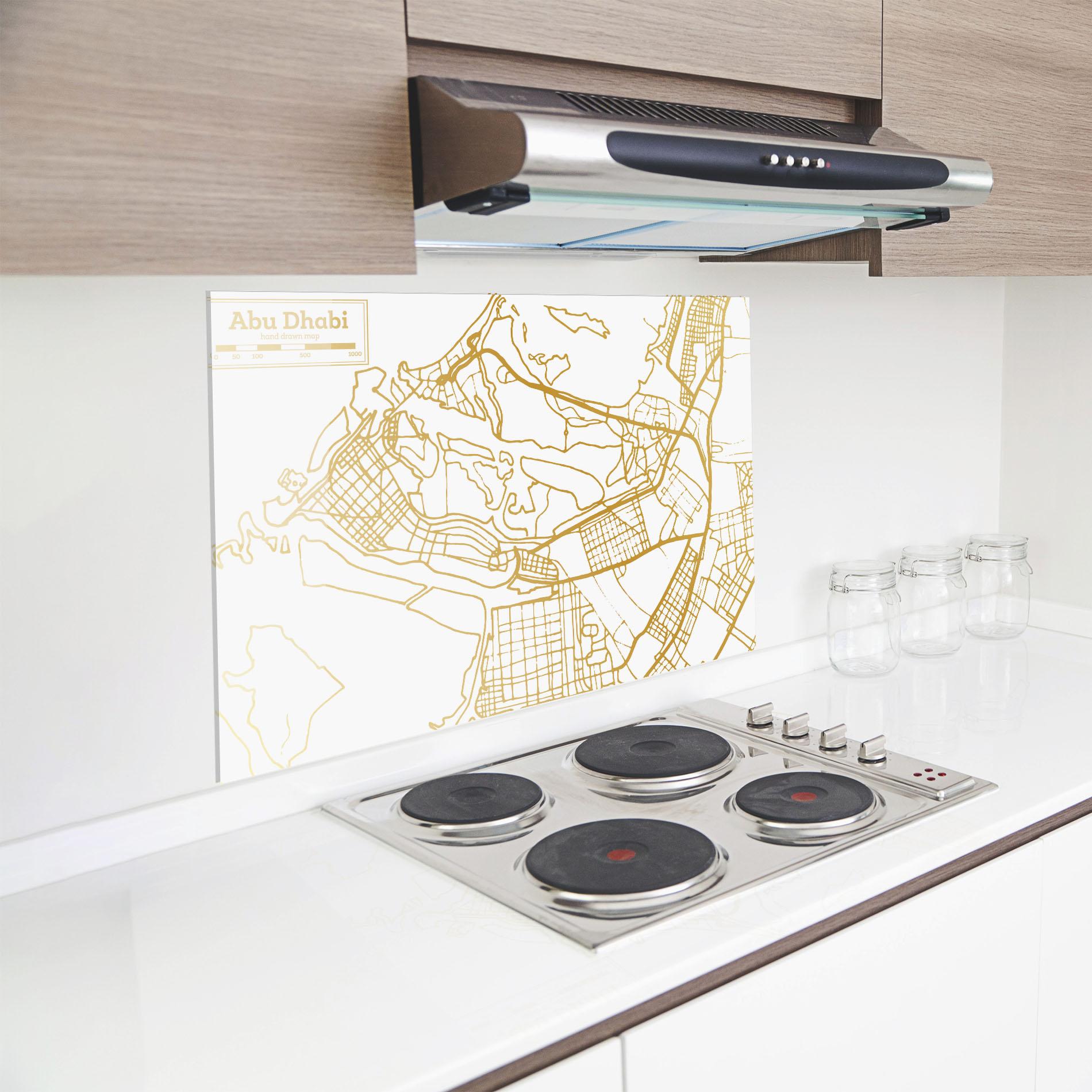 Panel Szklany do Kuchni Abu Dhabi Map mockup 8