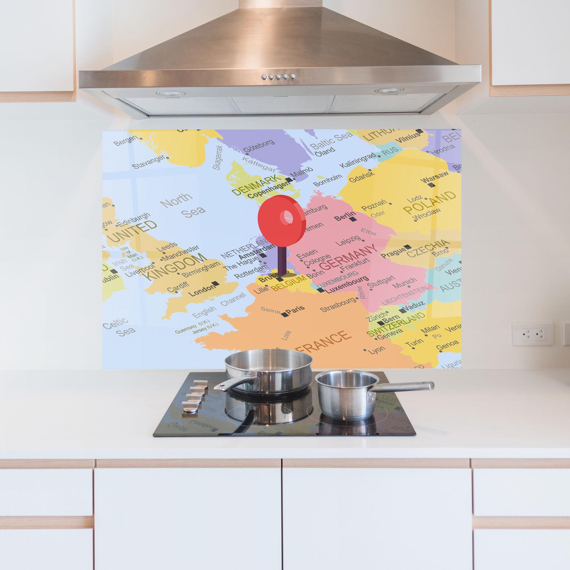 Panel Szklany do Kuchni Belgium Close Up mockup 5