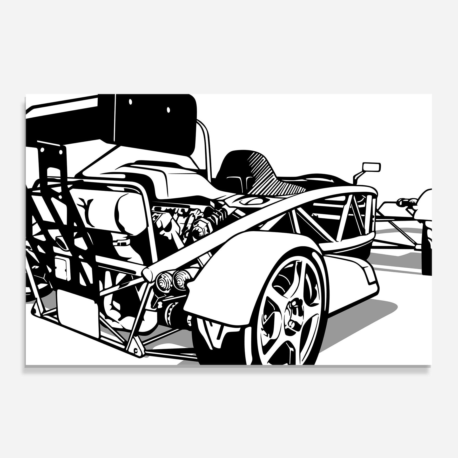 Panel Szklany do Kuchni Race Line F1 mockup 0