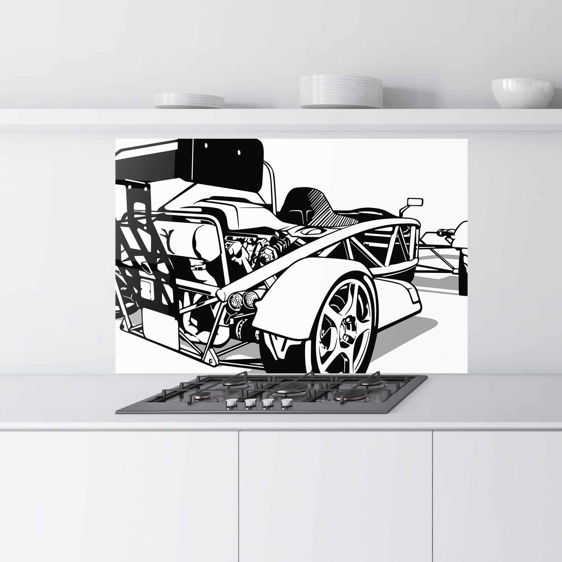 Panel Szklany do Kuchni Race Line F1 mockup 9
