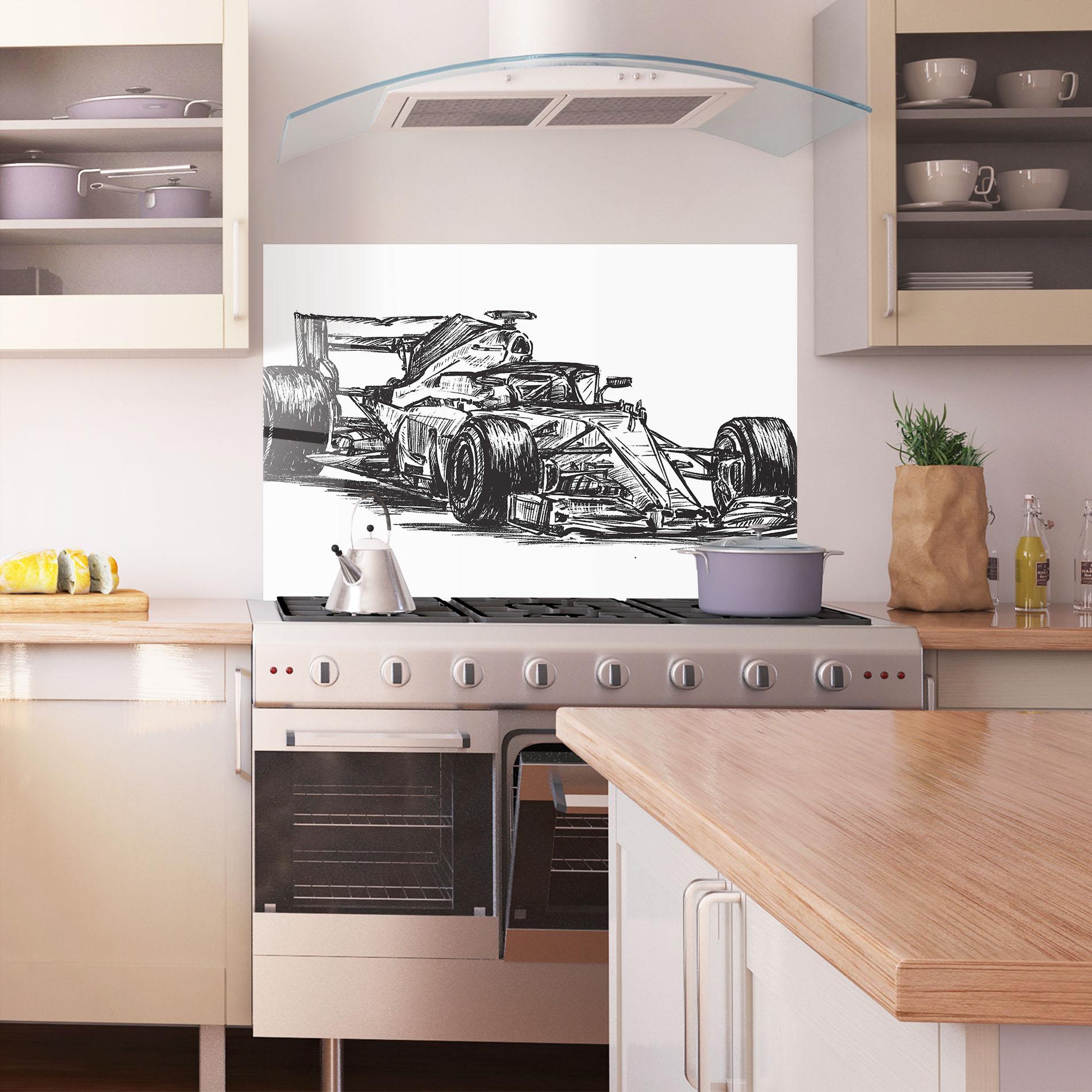 Panel Szklany do Kuchni Black Line F1 mockup 1