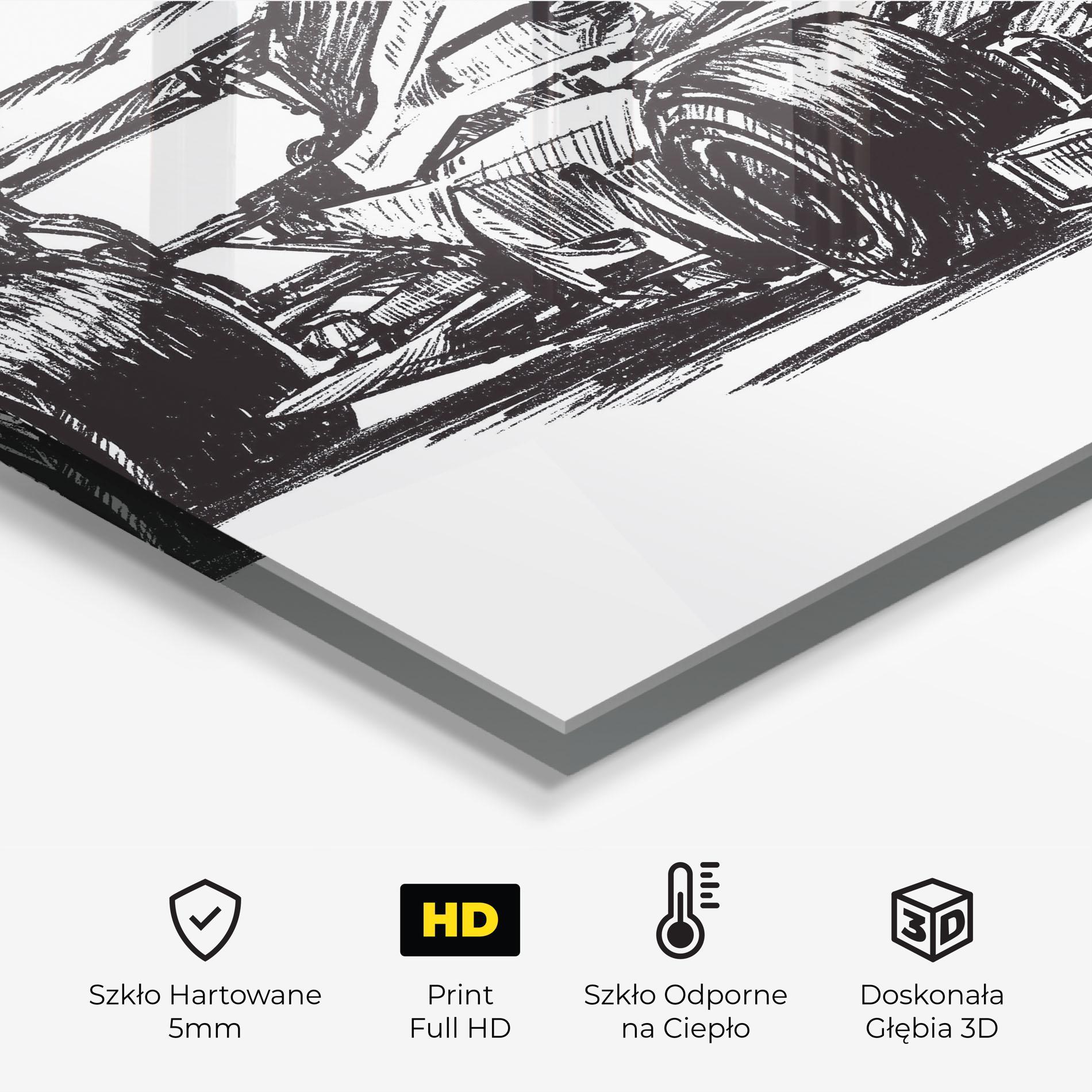 Panel Szklany do Kuchni Black Line F1 mockup 2