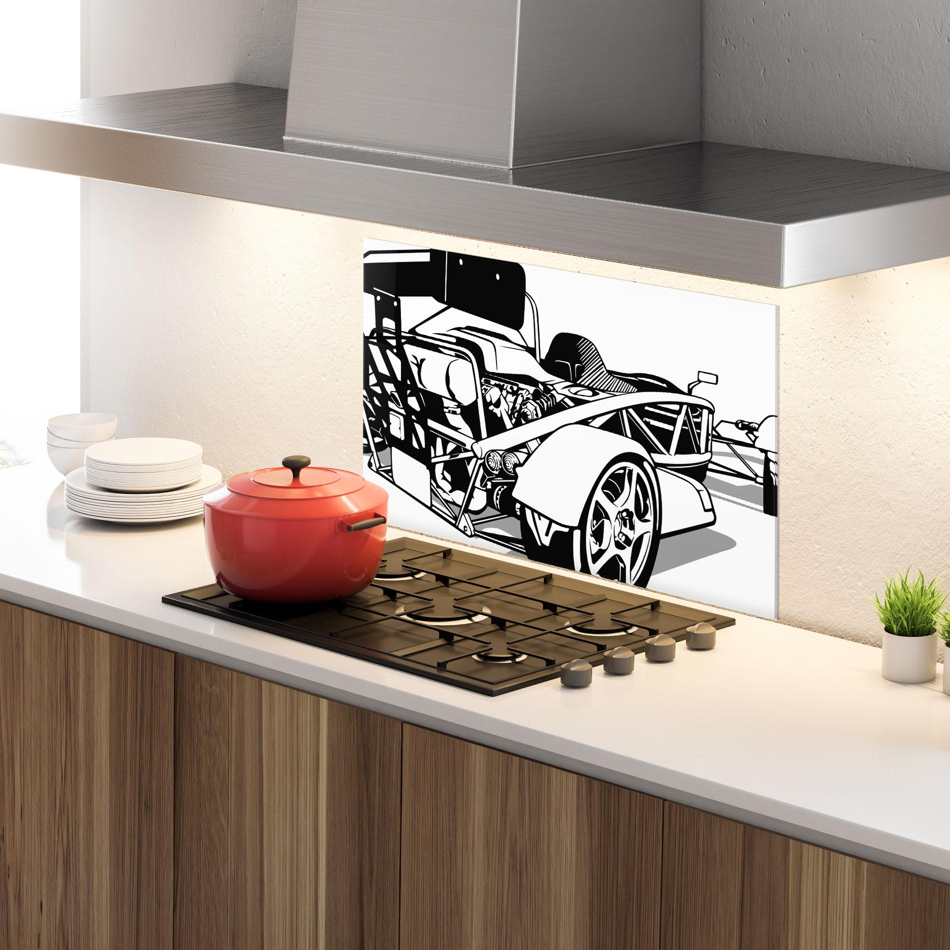Panel Szklany do Kuchni Race Line F1 mockup 4