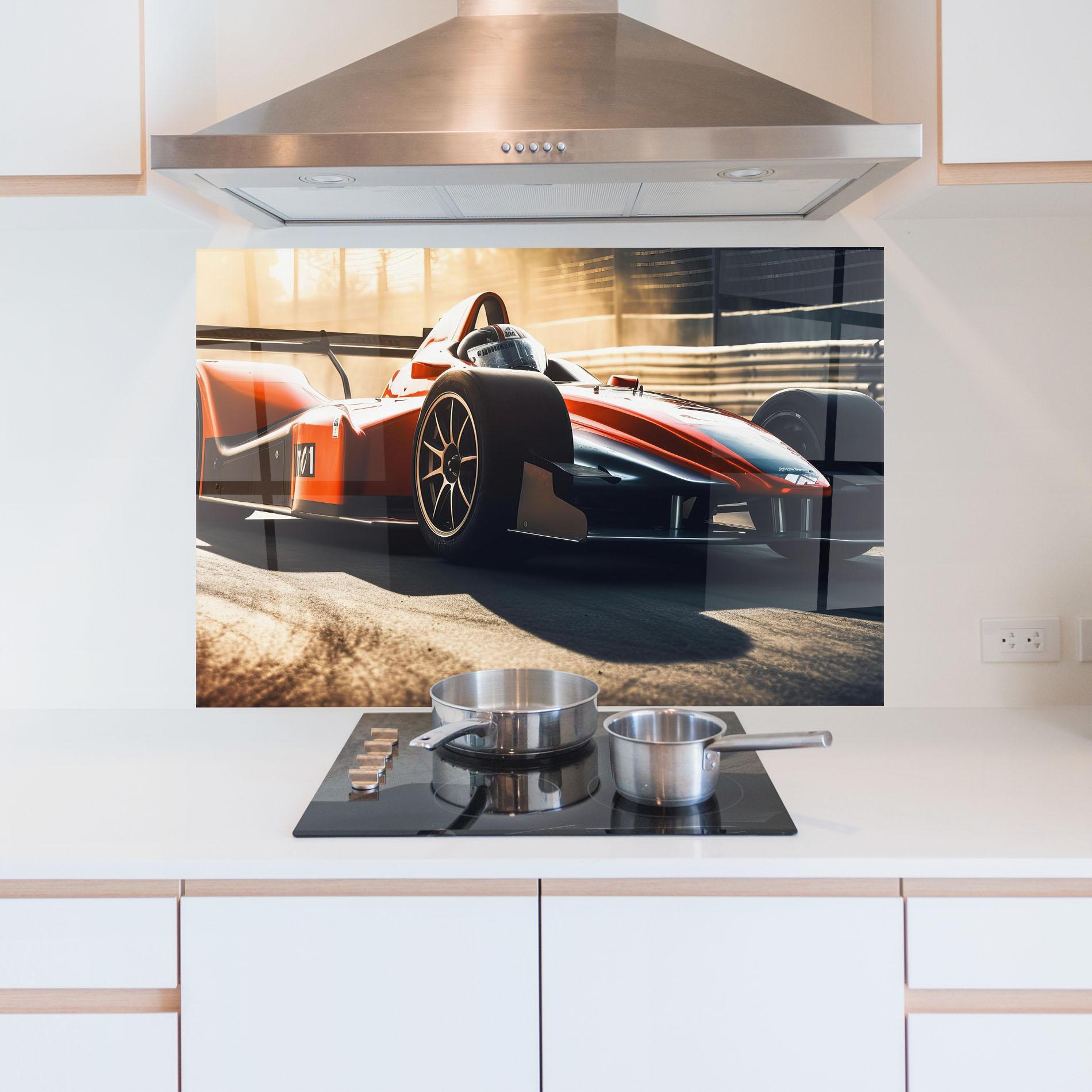 Panel Szklany do Kuchni Orange Sport F1 mockup 5
