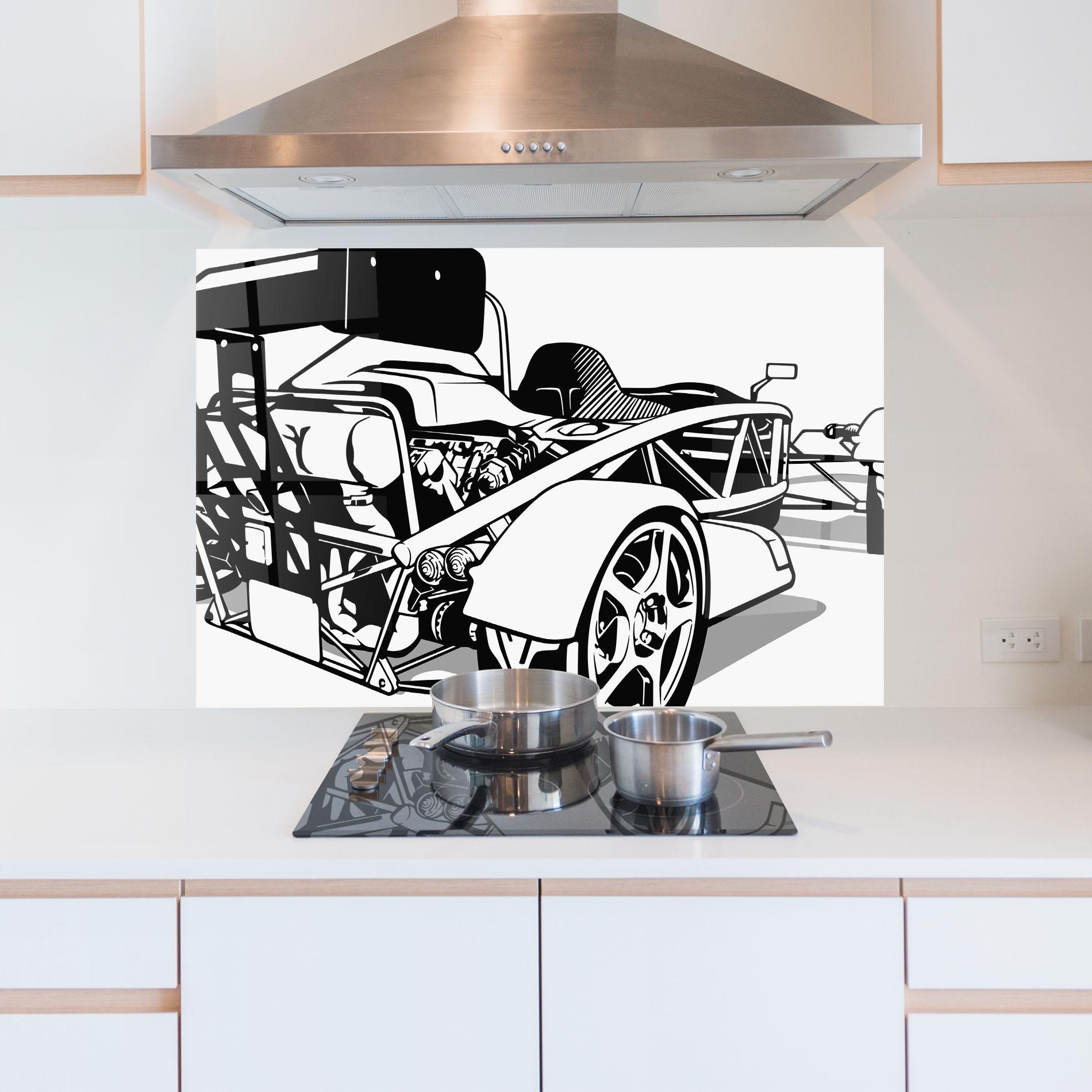 Panel Szklany do Kuchni Race Line F1 mockup 5