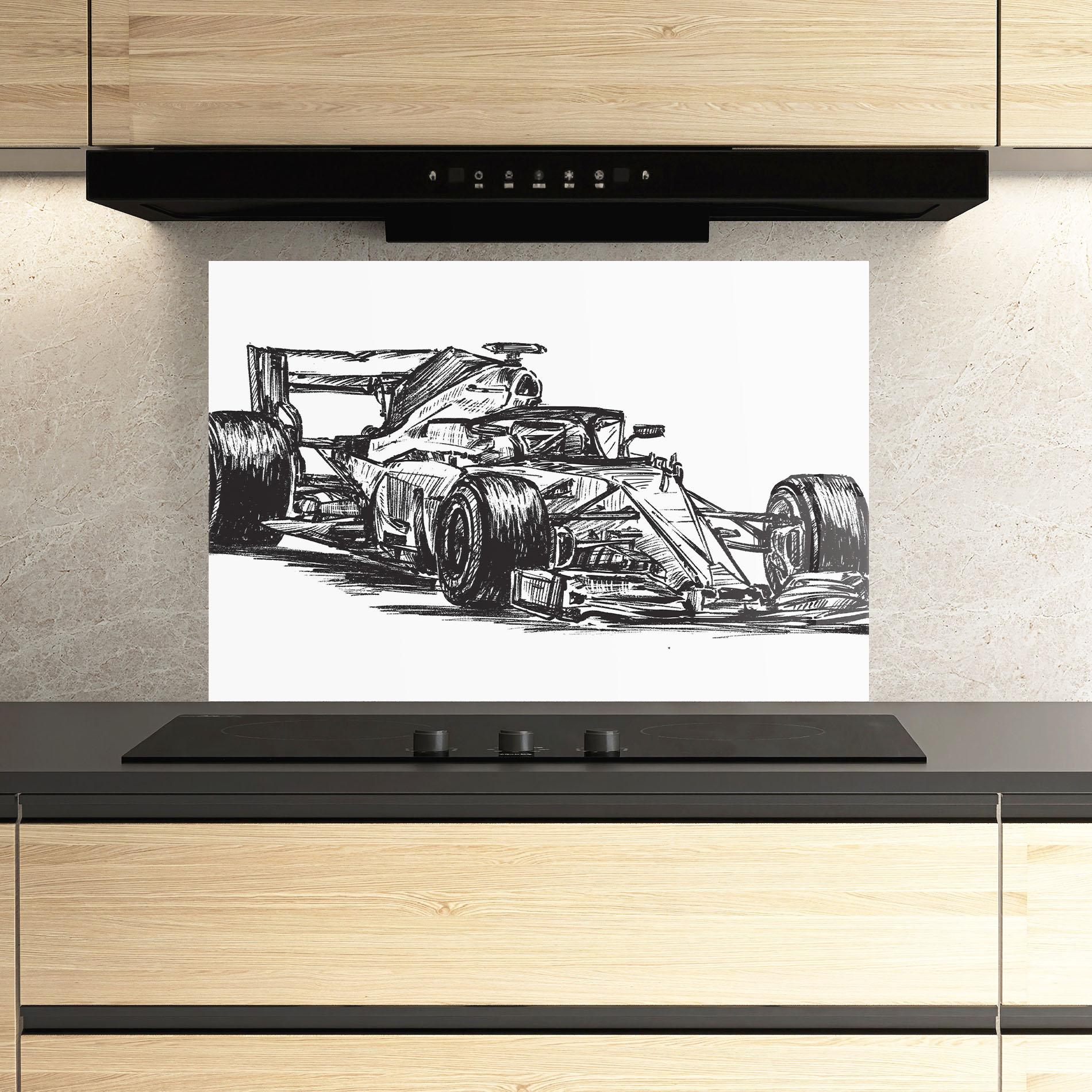 Panel Szklany do Kuchni Black Line F1 mockup 3