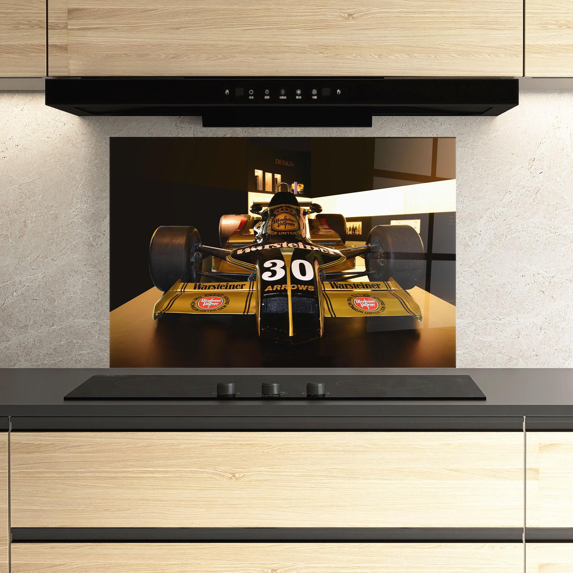 Panel Szklany do Kuchni Formula 1 Car Color mockup 3