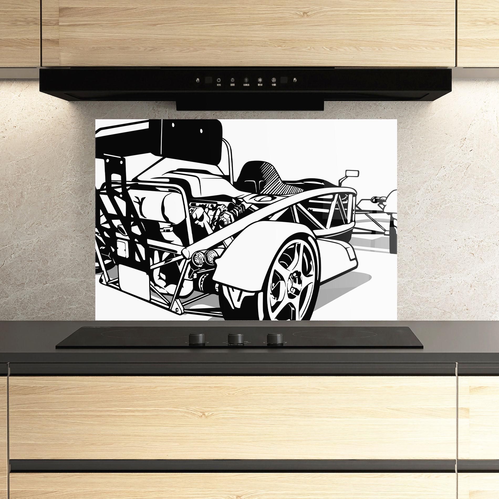 Panel Szklany do Kuchni Race Line F1 mockup 3