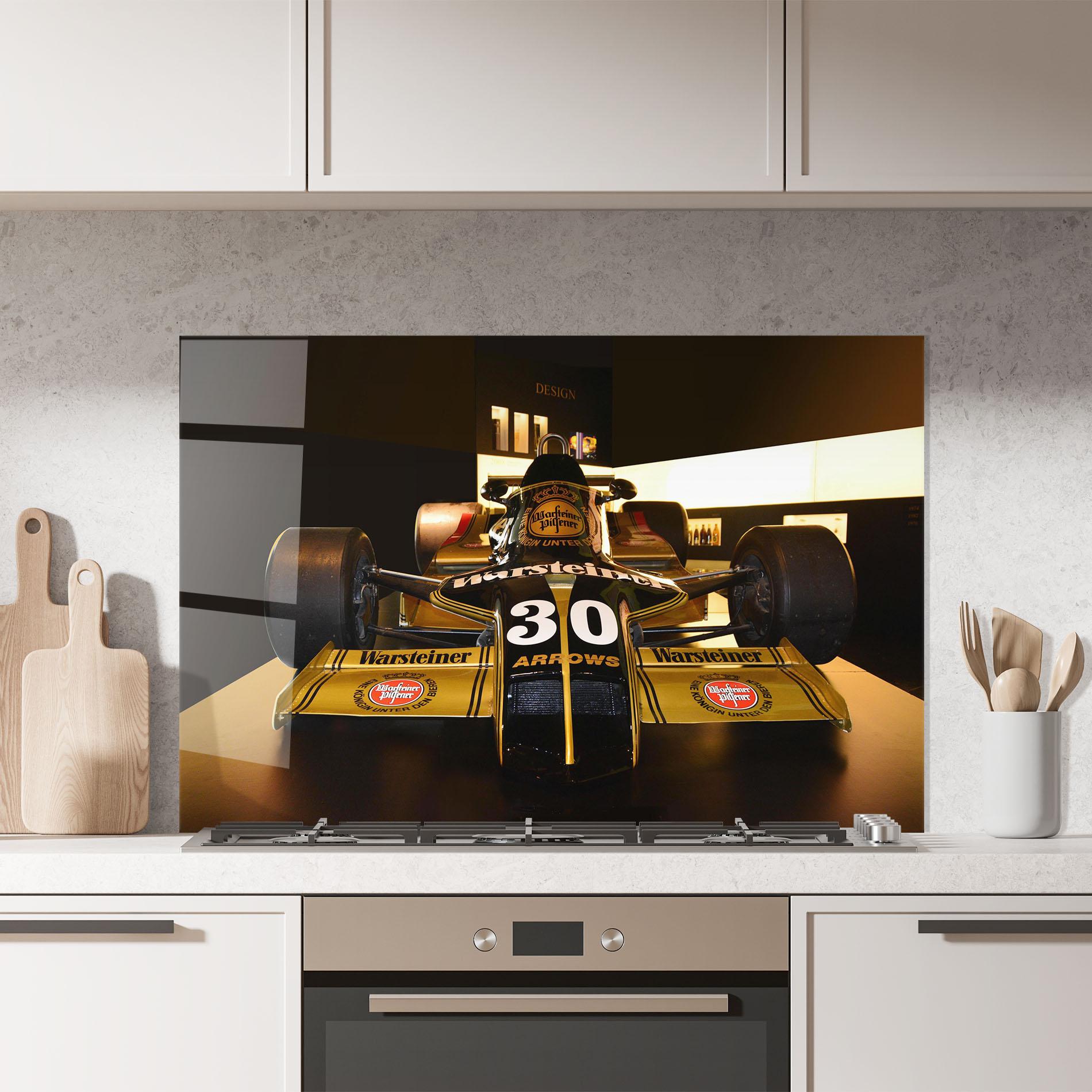Panel Szklany do Kuchni Formula 1 Car Color mockup 7