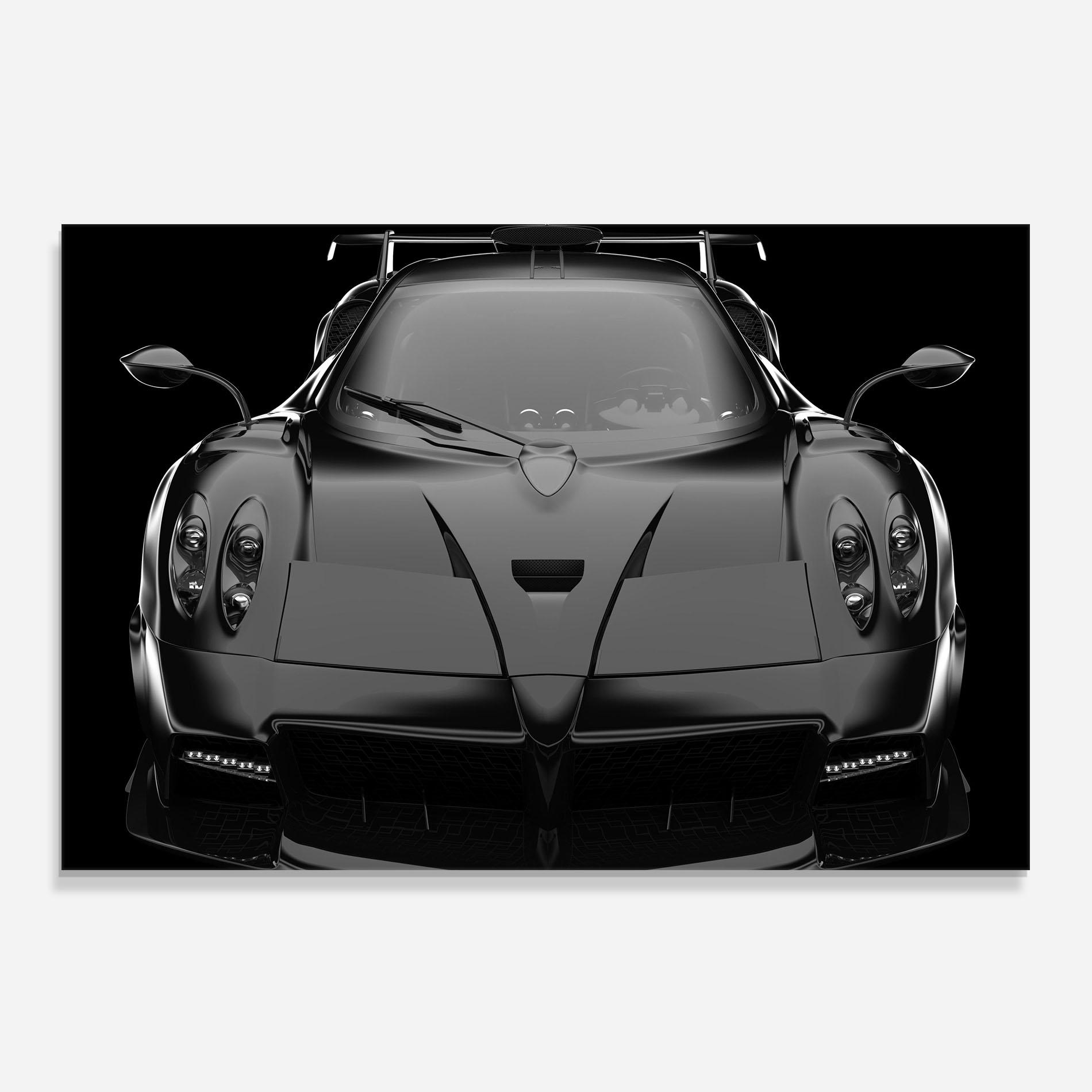 Panel Szklany do Kuchni Black Matte Pagani mockup 0