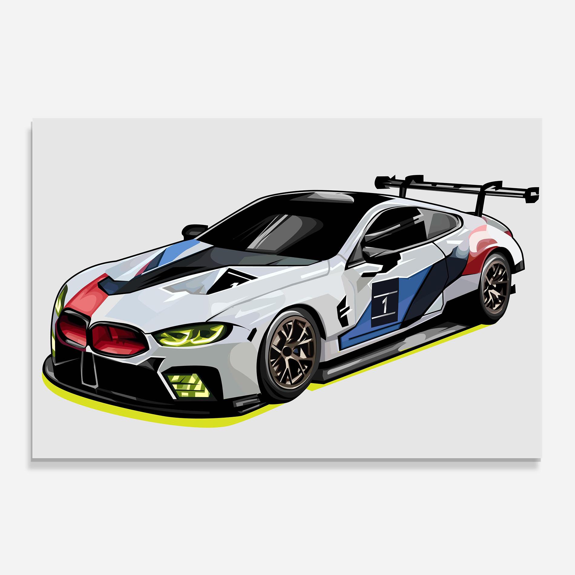 Panel Szklany do Kuchni Bmw Sport Car mockup 0