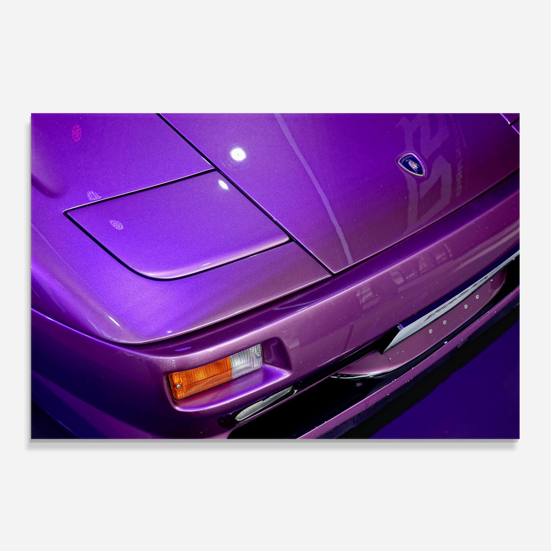 Panel Szklany do Kuchni Purple Lambo Headlight mockup 0