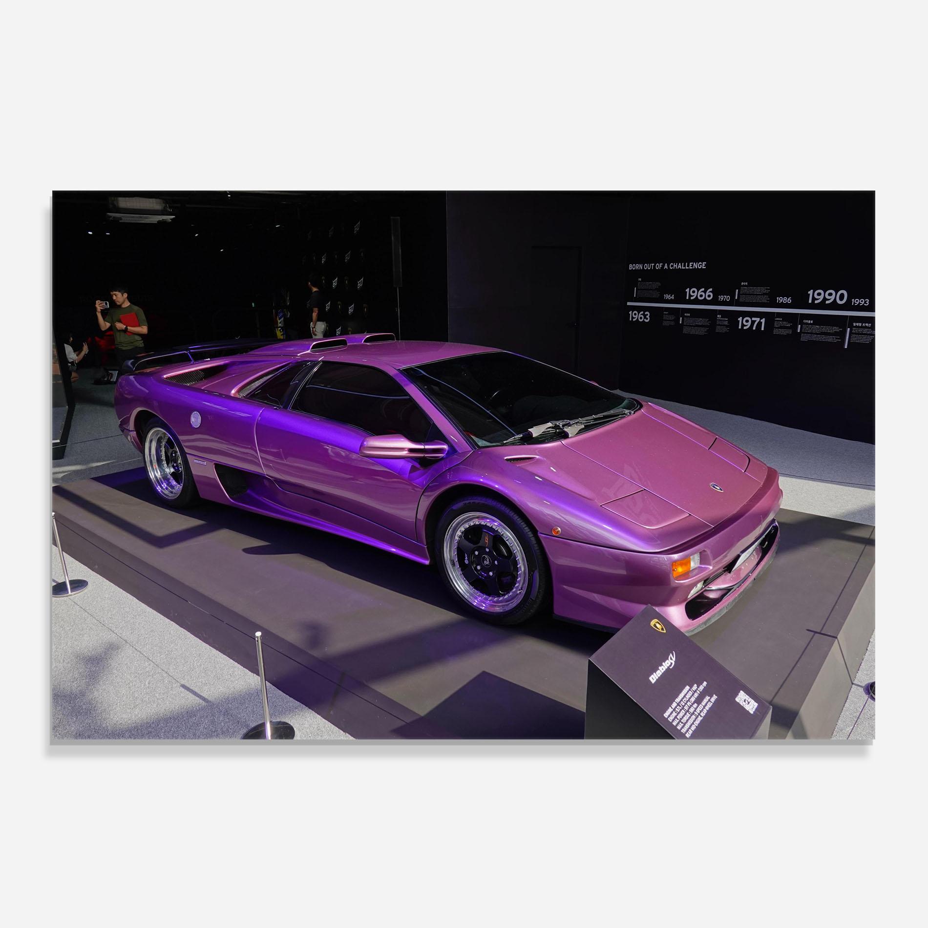 Panel Szklany do Kuchni Purple Lambo mockup 0