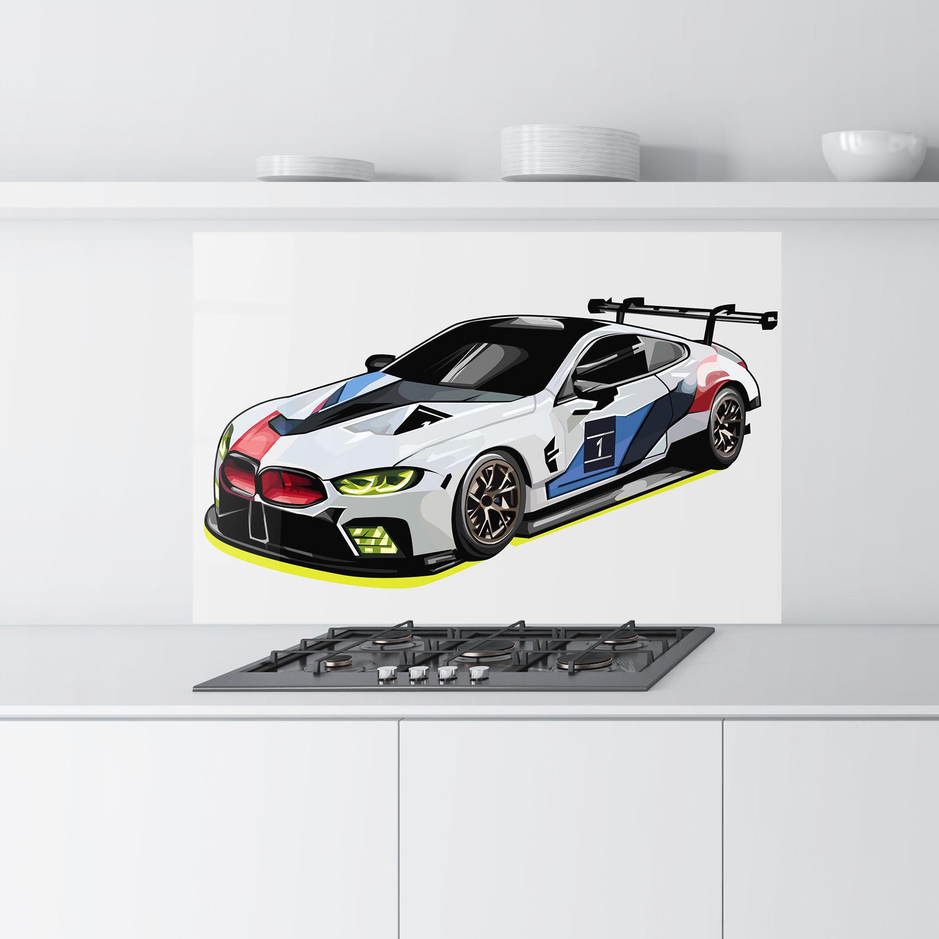 Panel Szklany do Kuchni Bmw Sport Car mockup 9