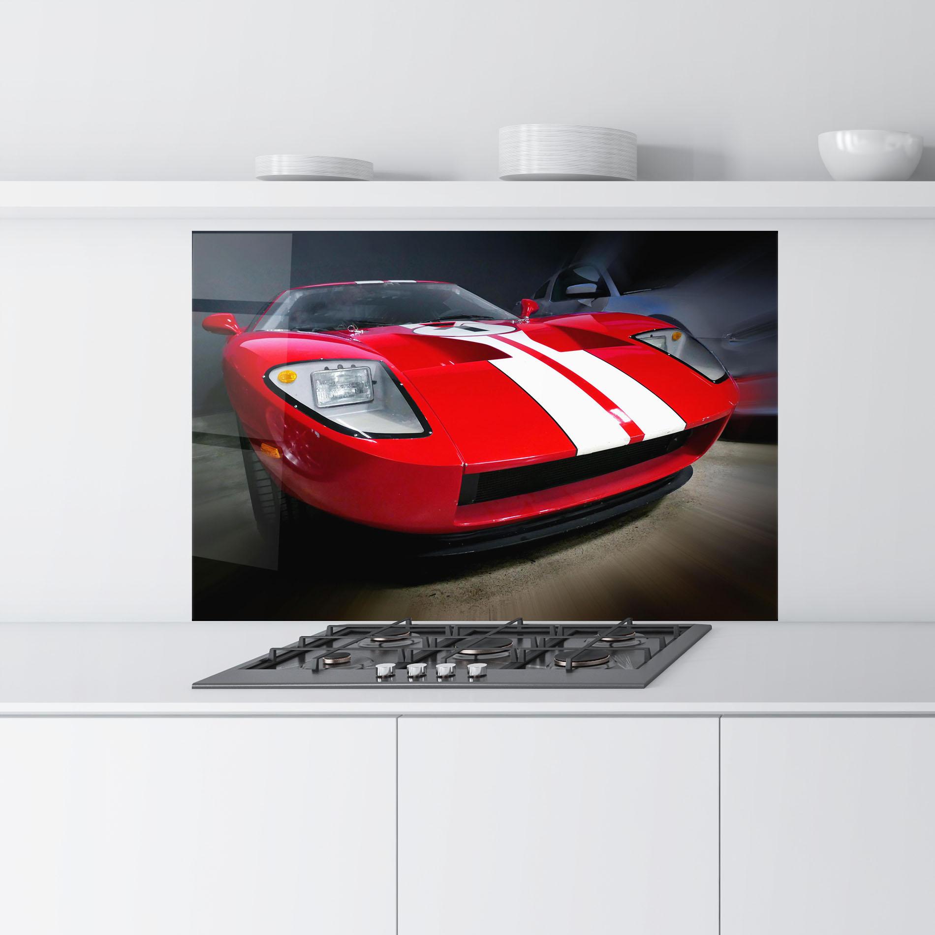 Panel Szklany do Kuchni Red Sport Car mockup 9