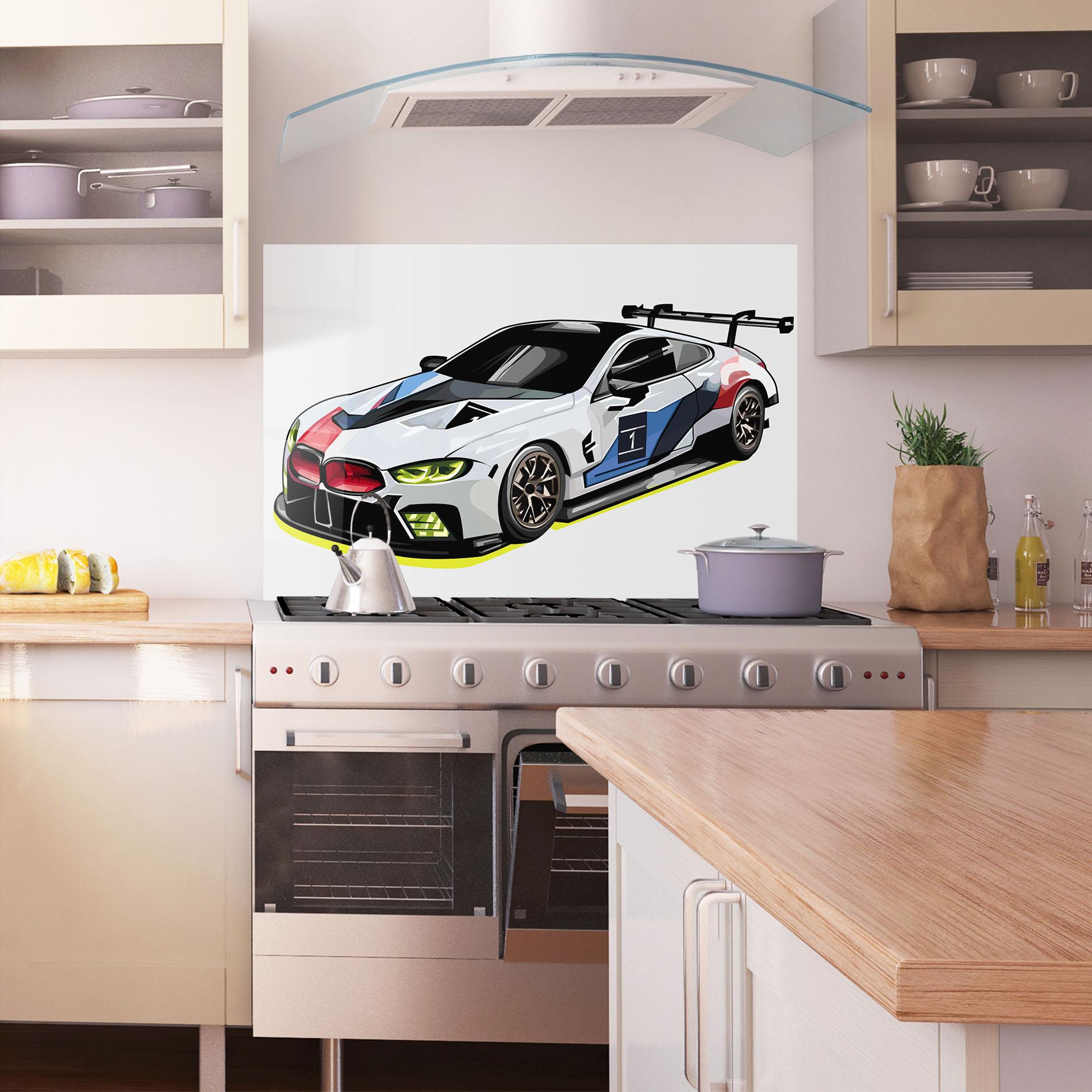 Panel Szklany do Kuchni Bmw Sport Car mockup 1