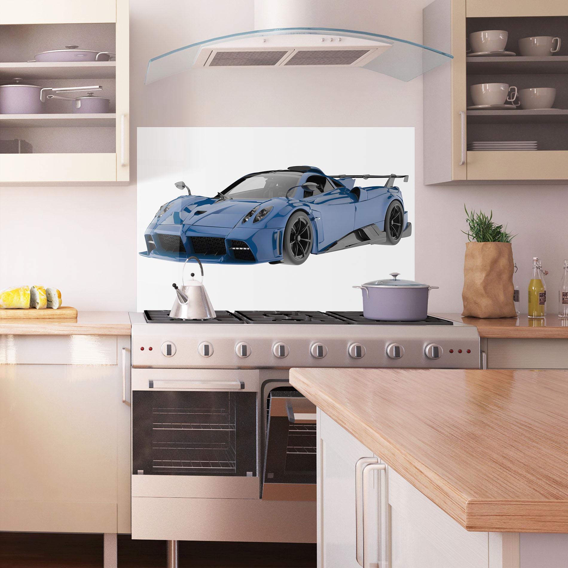 Panel Szklany do Kuchni Dark Blue Pagani mockup 1